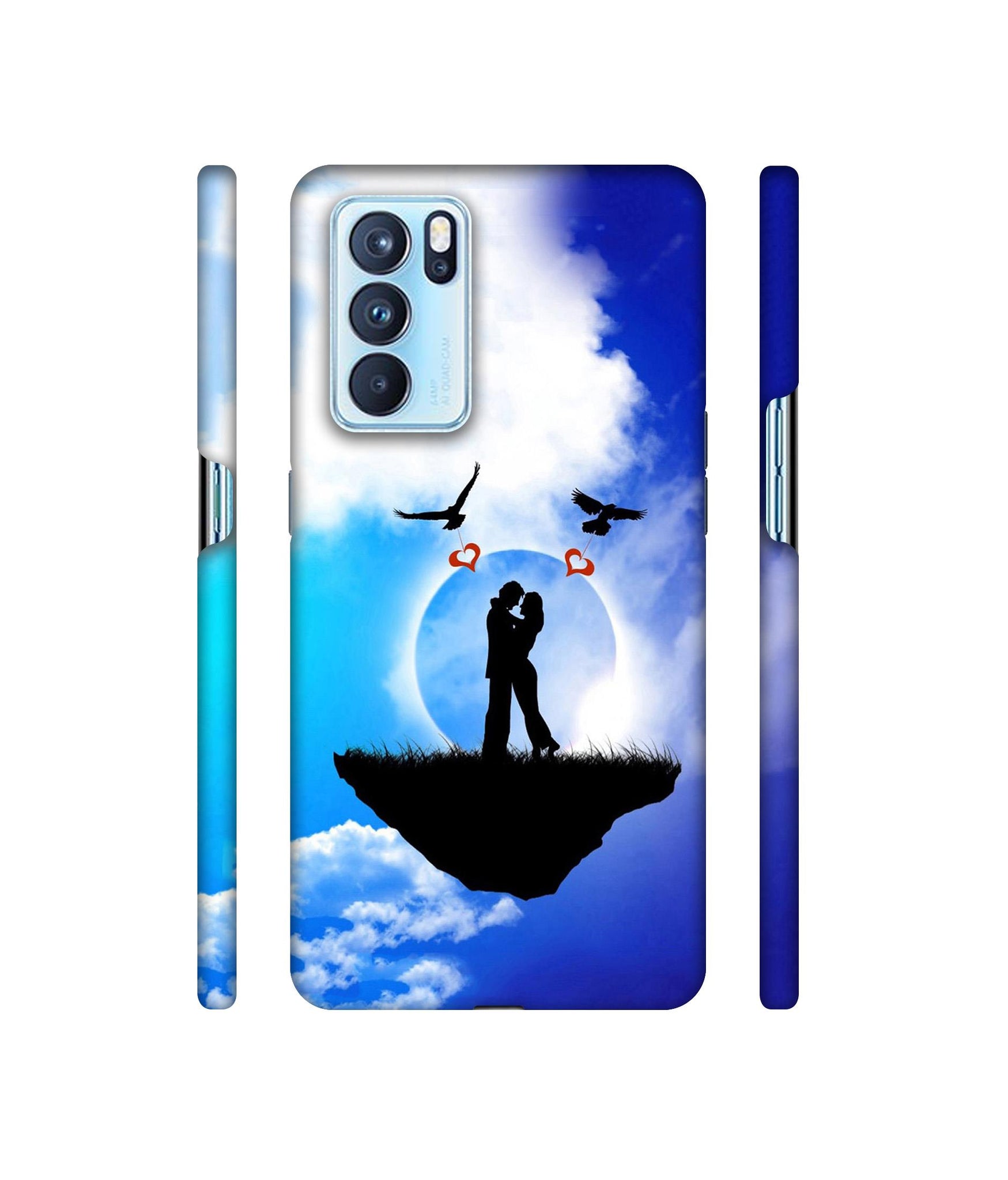 Flying Love Designer Hard Back Cover for Oppo Reno6 Pro 5G