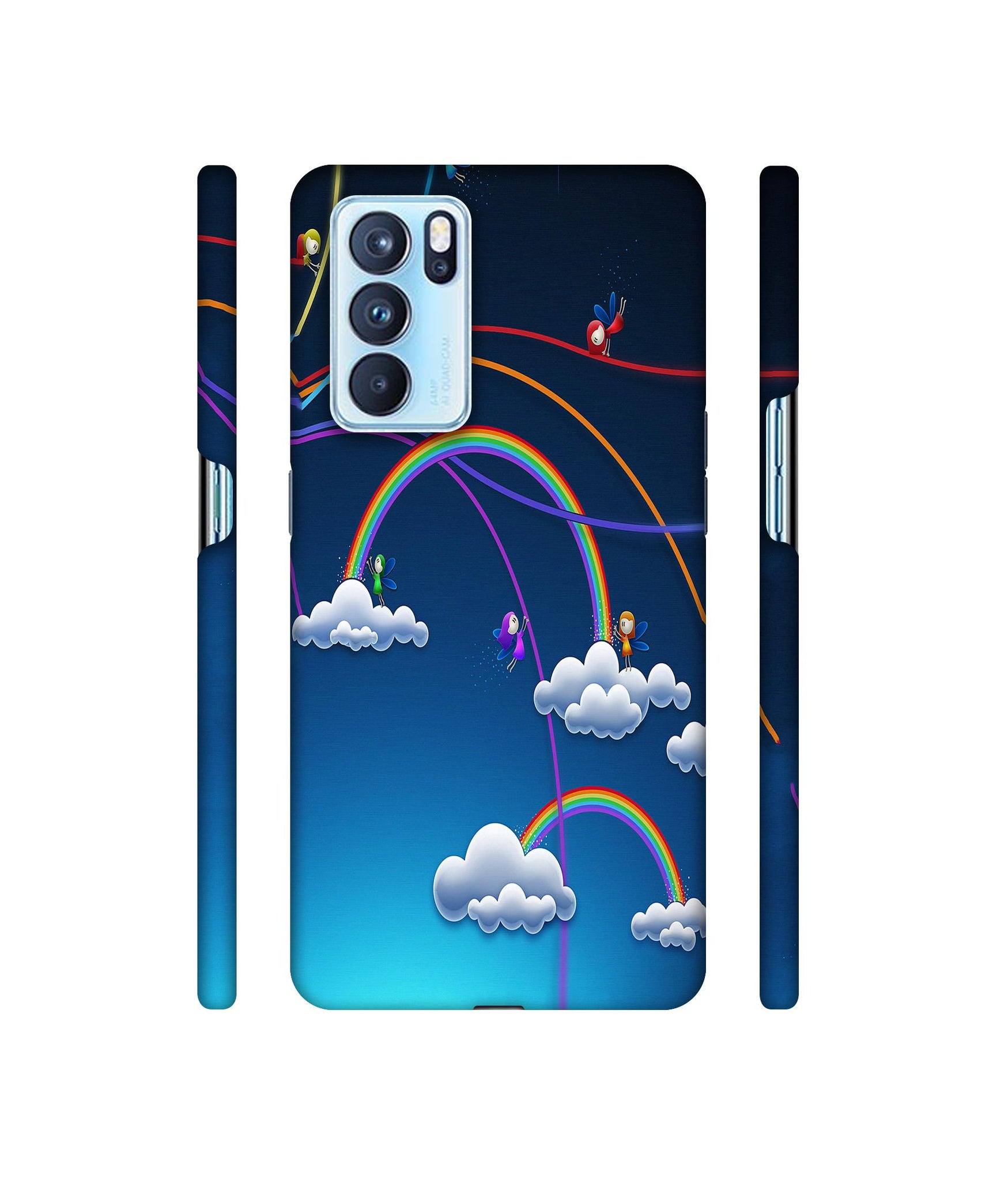 Rainbow Designer Hard Back Cover for Oppo Reno6 Pro 5G