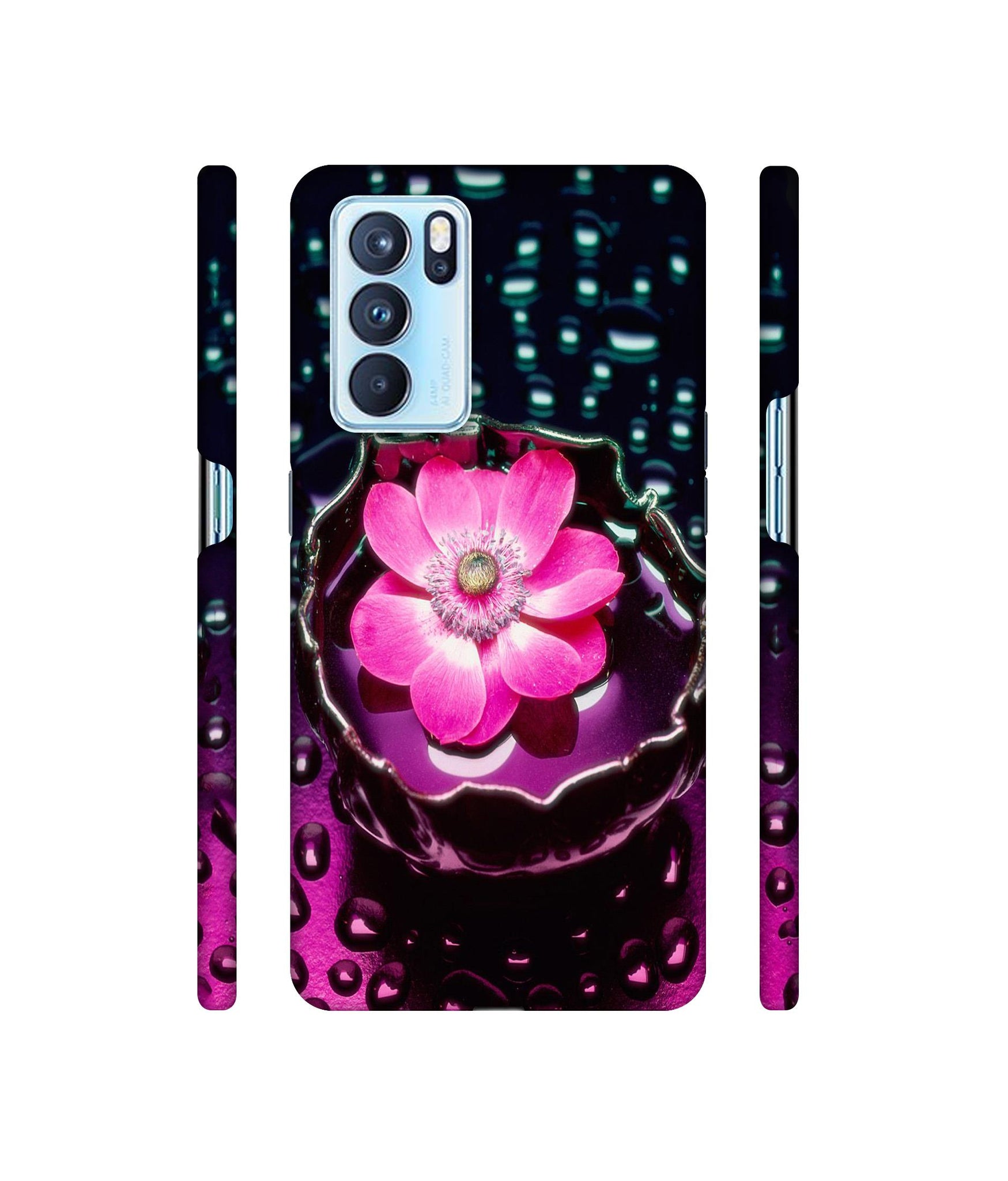 Flower in Water Designer Hard Back Cover for Oppo Reno6 Pro 5G