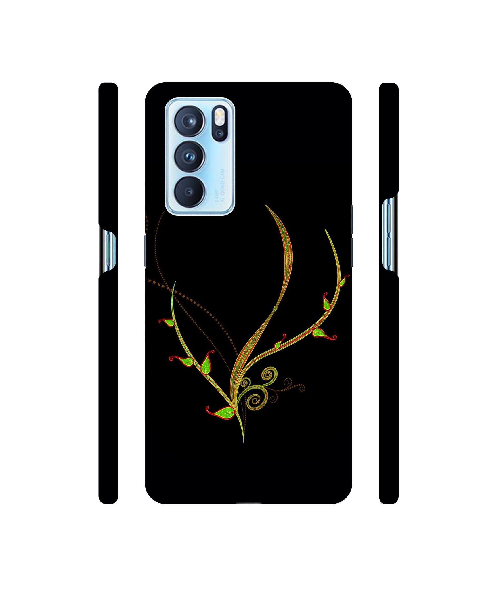 Yellow Pattern Designer Hard Back Cover for Oppo Reno6 Pro 5G