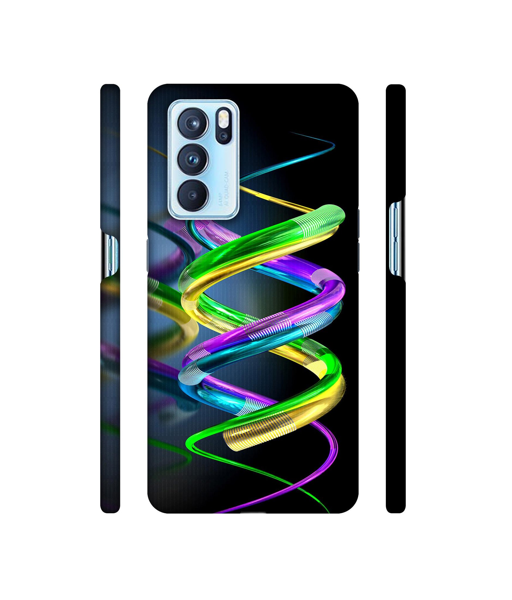 3D Spiral Designer Hard Back Cover for Oppo Reno6 Pro 5G