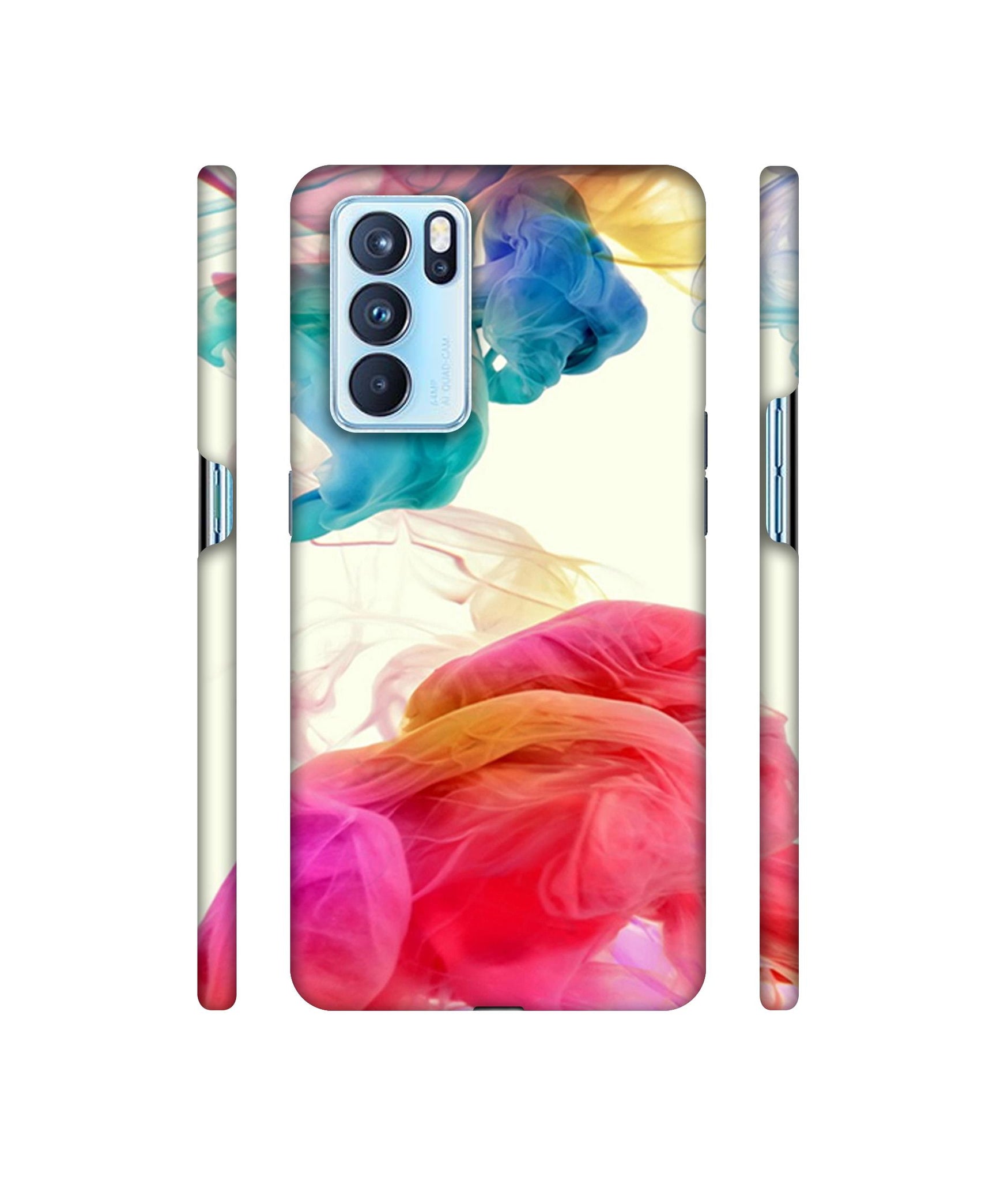 Colored Smoke Designer Hard Back Cover for Oppo Reno6 Pro 5G