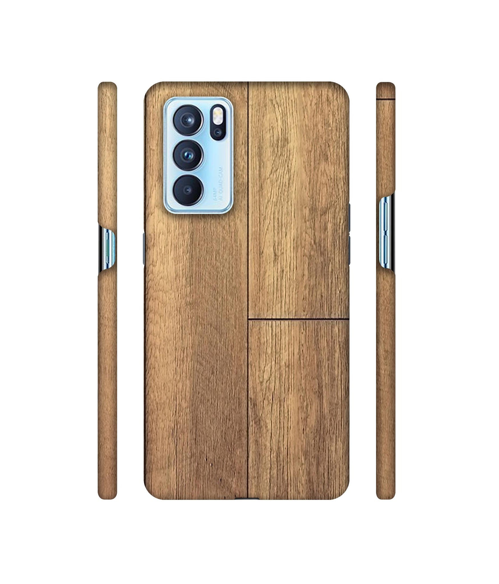 Wood Stretcher Designer Hard Back Cover for Oppo Reno6 Pro 5G