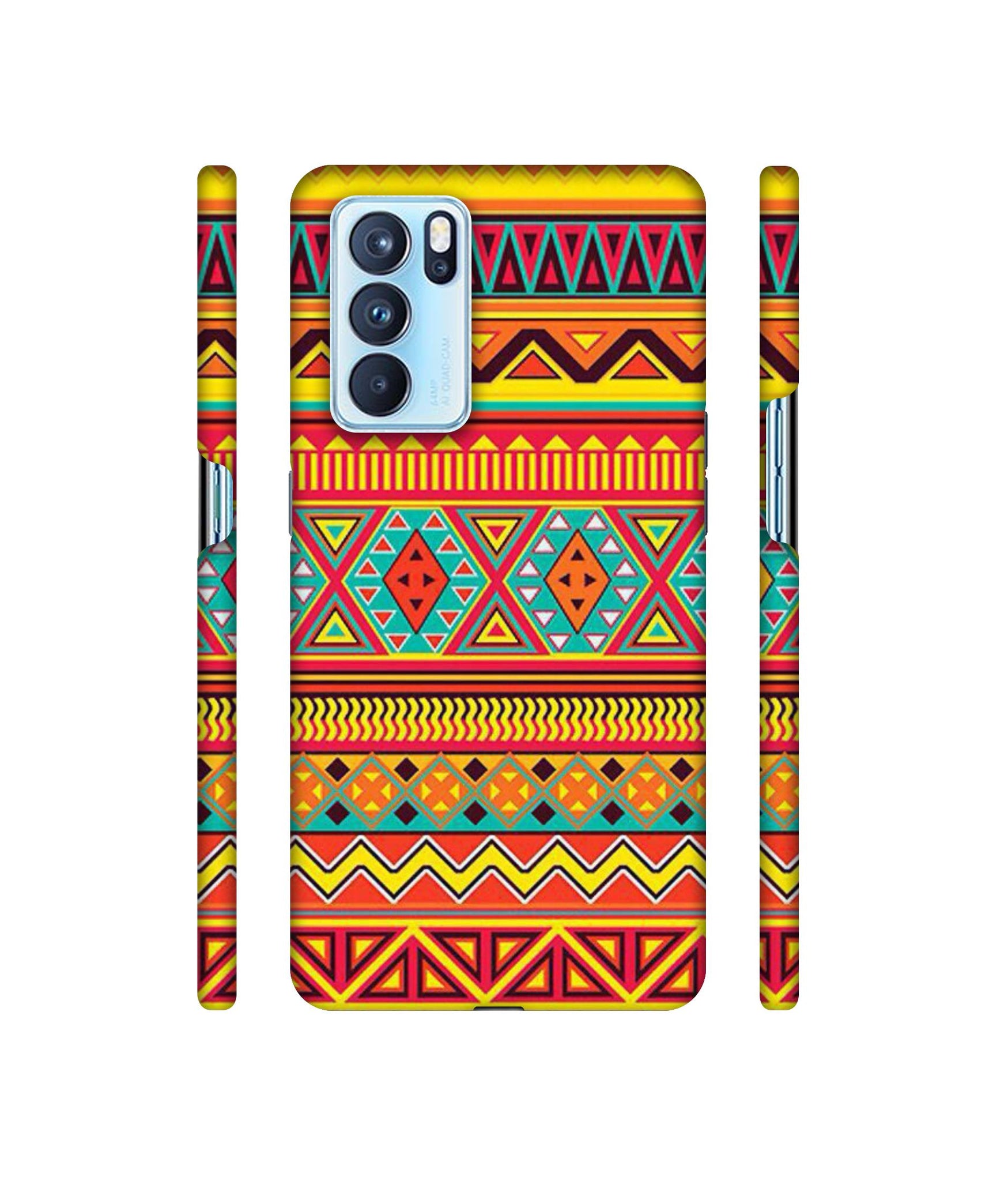 Artistic Rangoli Designer Hard Back Cover for Oppo Reno6 Pro 5G