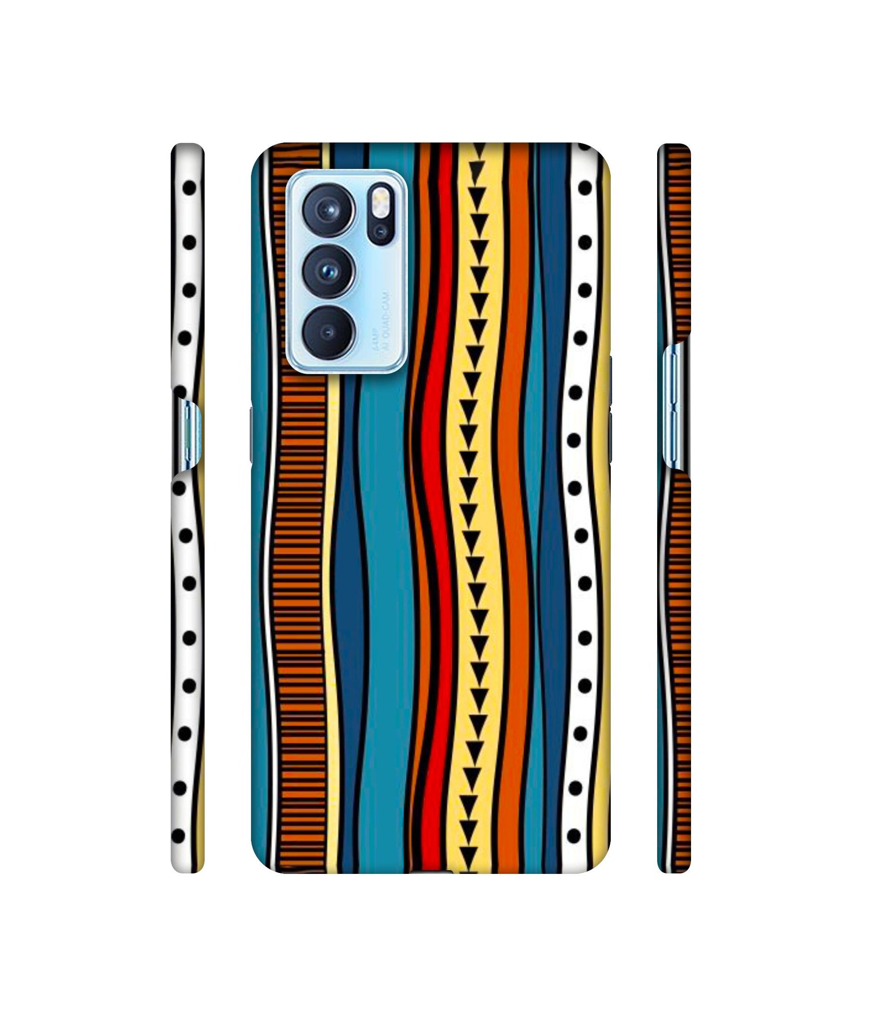 Rangoli Folk Art Designer Hard Back Cover for Oppo Reno6 Pro 5G