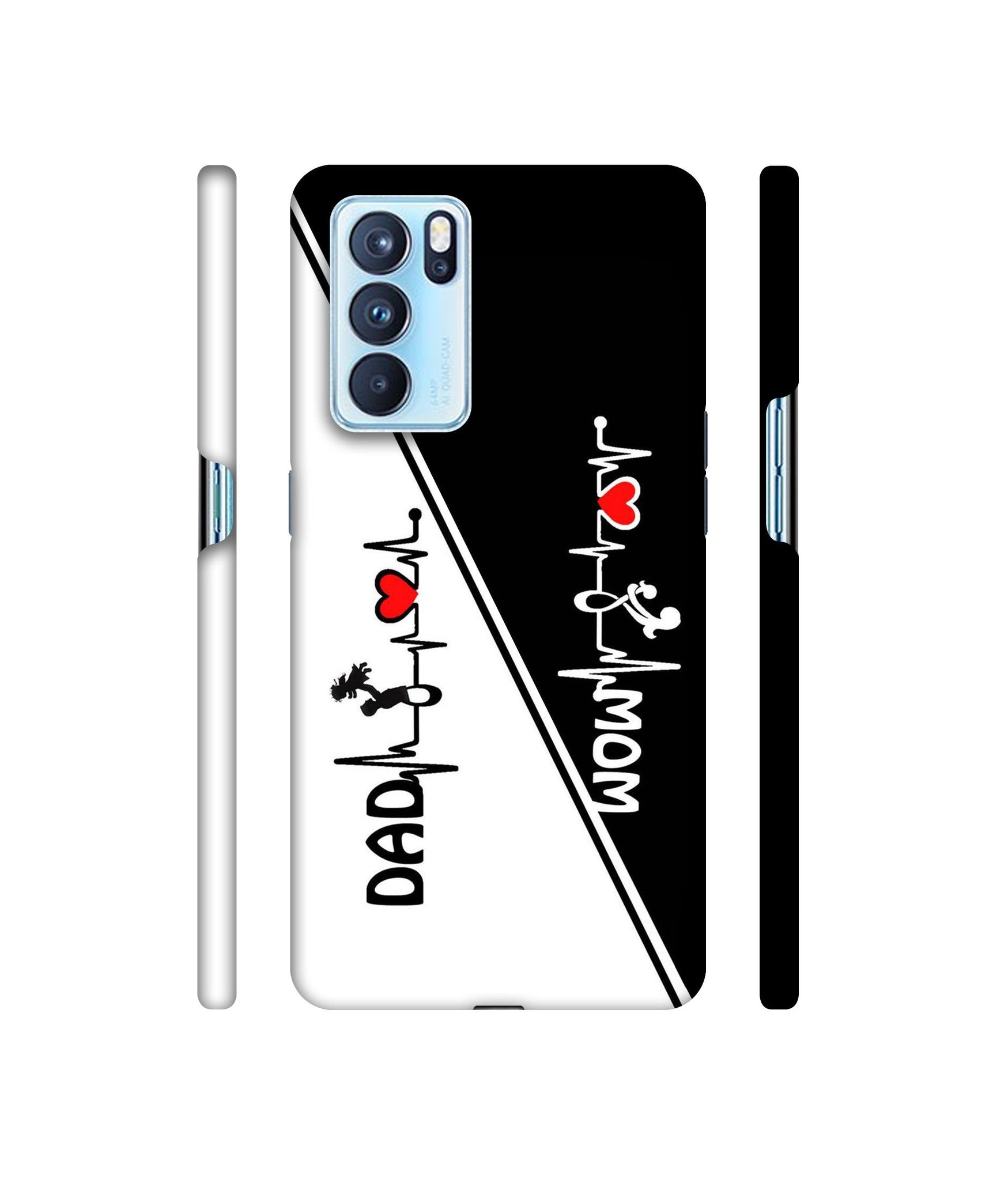 Mom and Dad Lover Designer Hard Back Cover for Oppo Reno6 Pro 5G