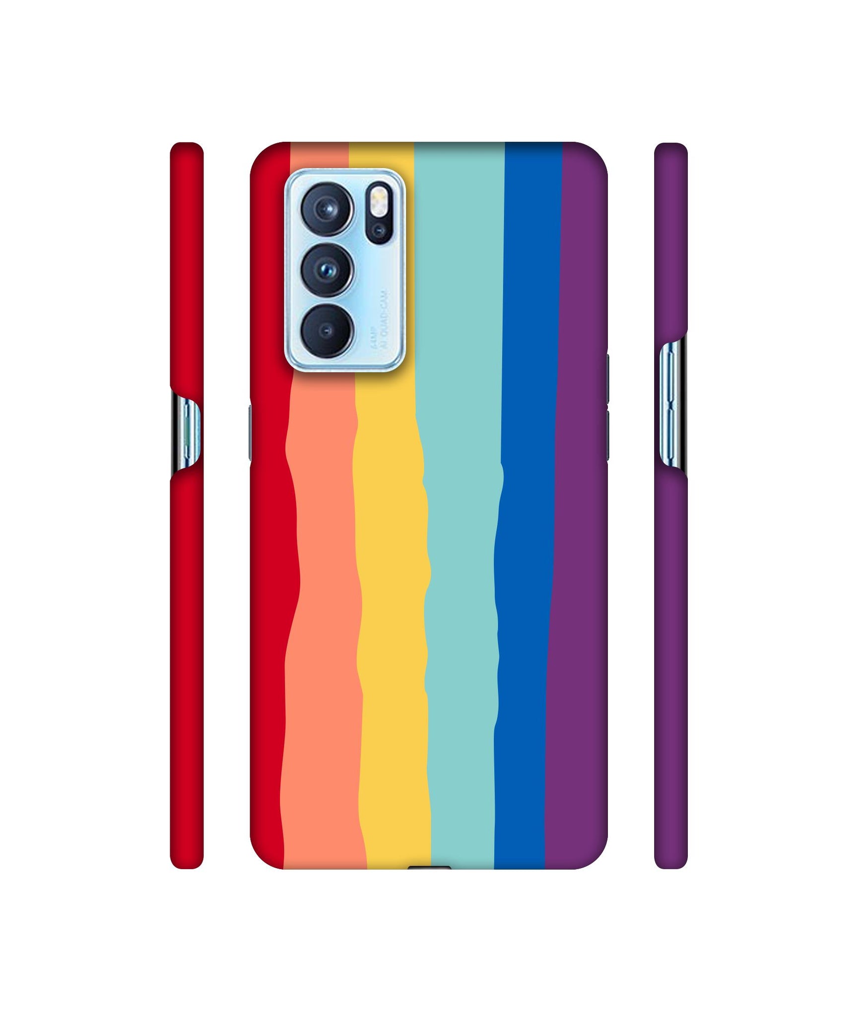 Rainbow1 Designer Hard Back Cover for Oppo Reno6 Pro 5G