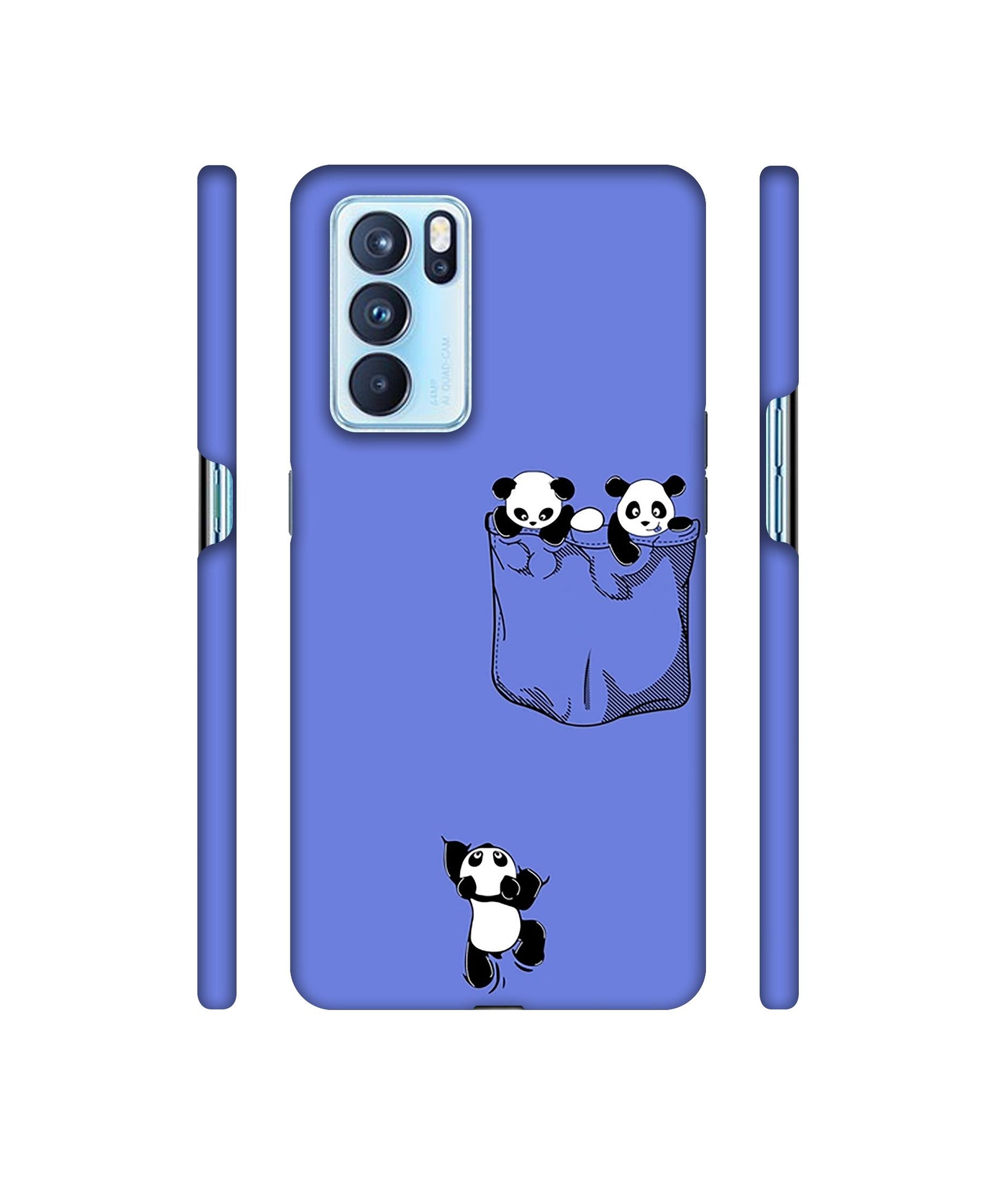 Poket Panda Designer Hard Back Cover for Oppo Reno6 Pro 5G