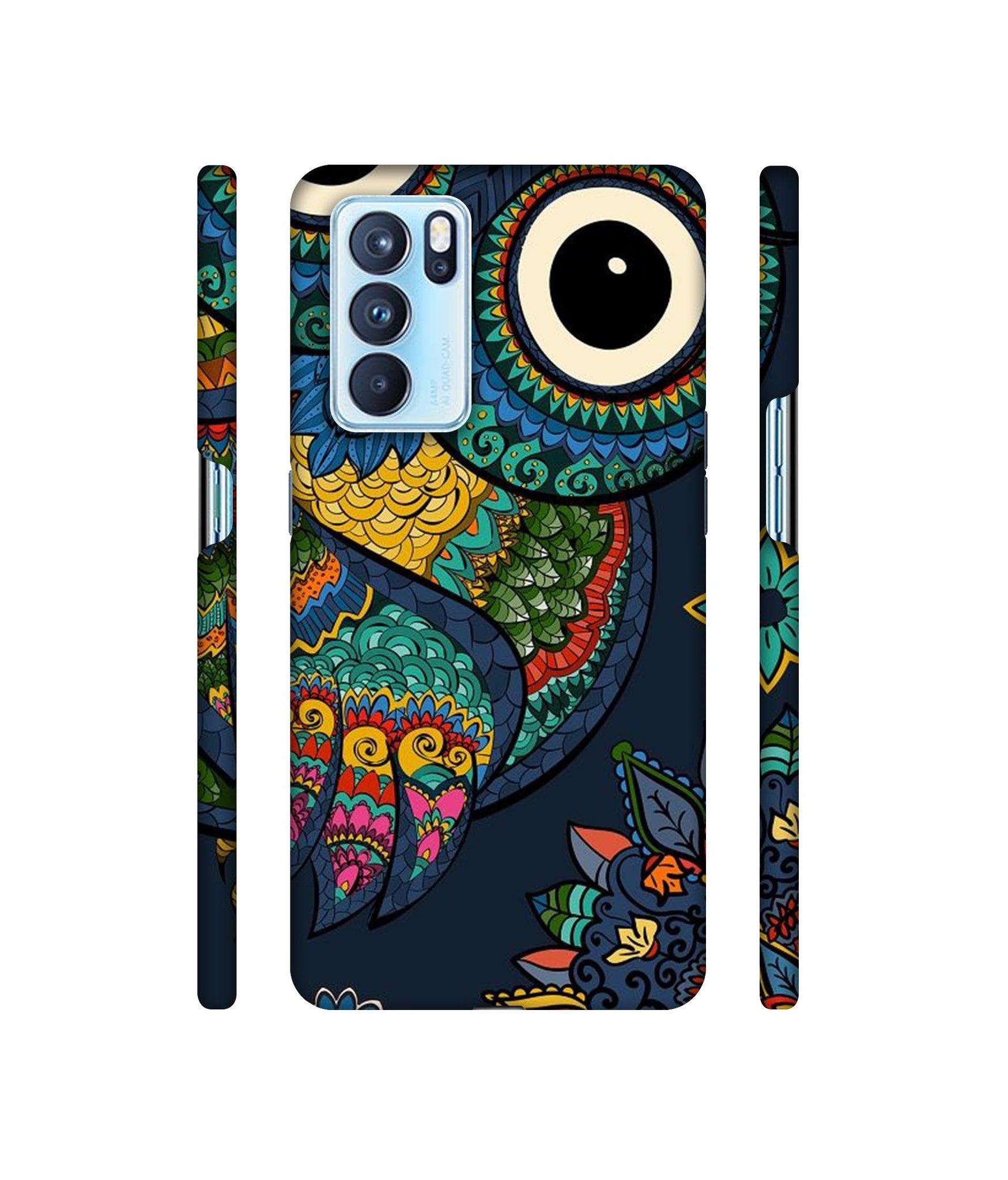 Owl Designer Hard Back Cover for Oppo Reno6 Pro 5G