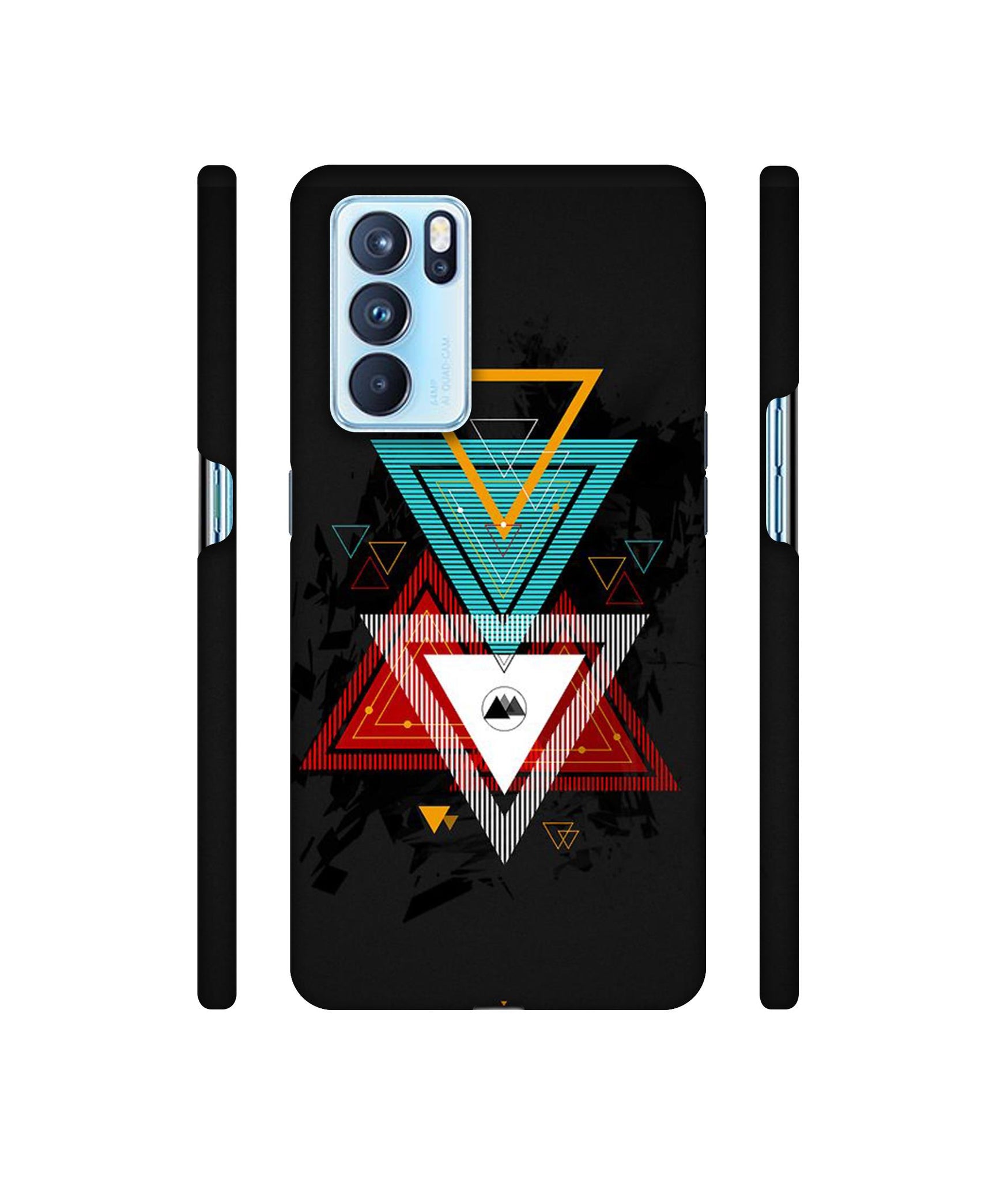 Illustrator Triangle Designer Hard Back Cover for Oppo Reno6 Pro 5G