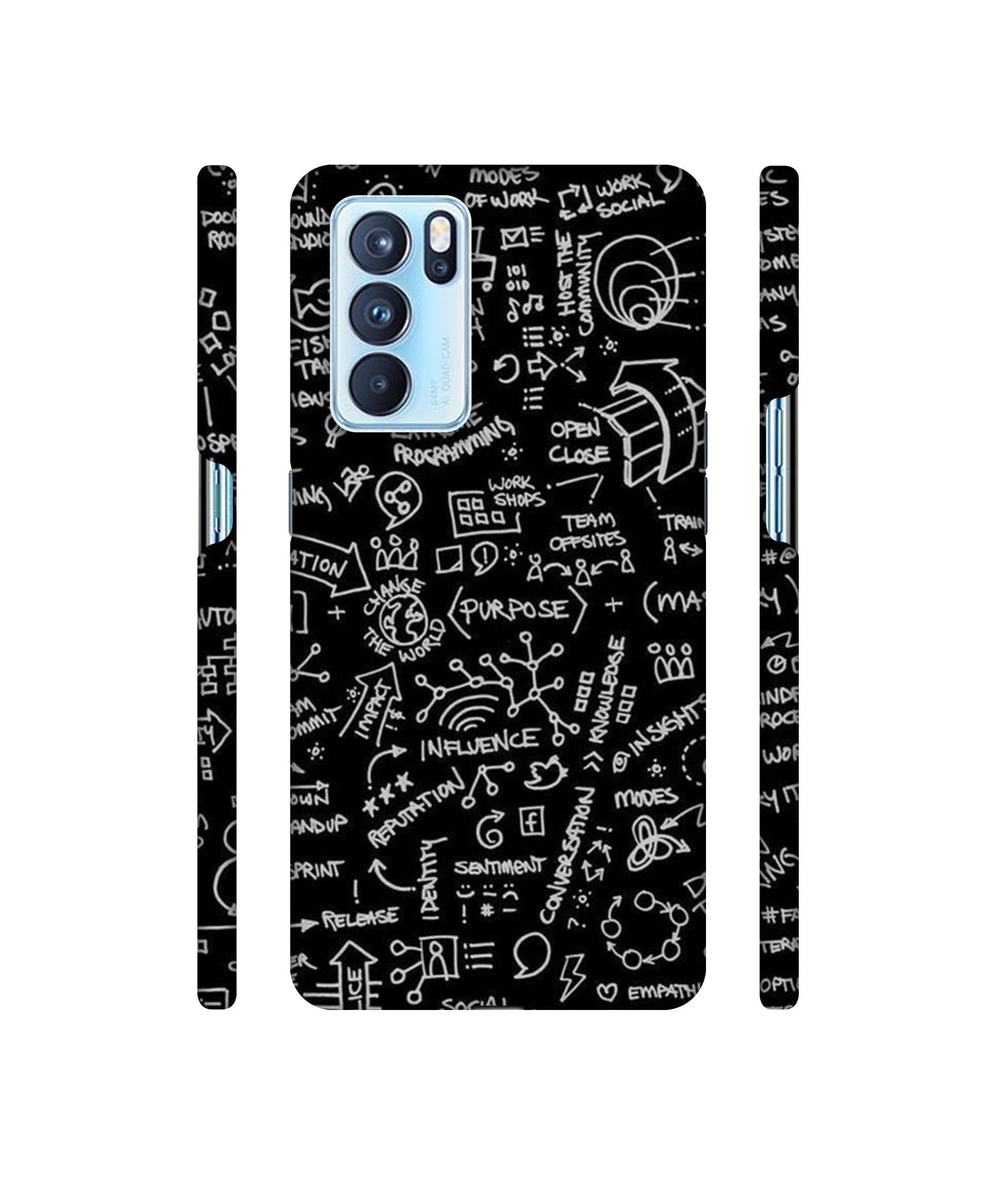 Formulas Designer Hard Back Cover for Oppo Reno6 Pro 5G
