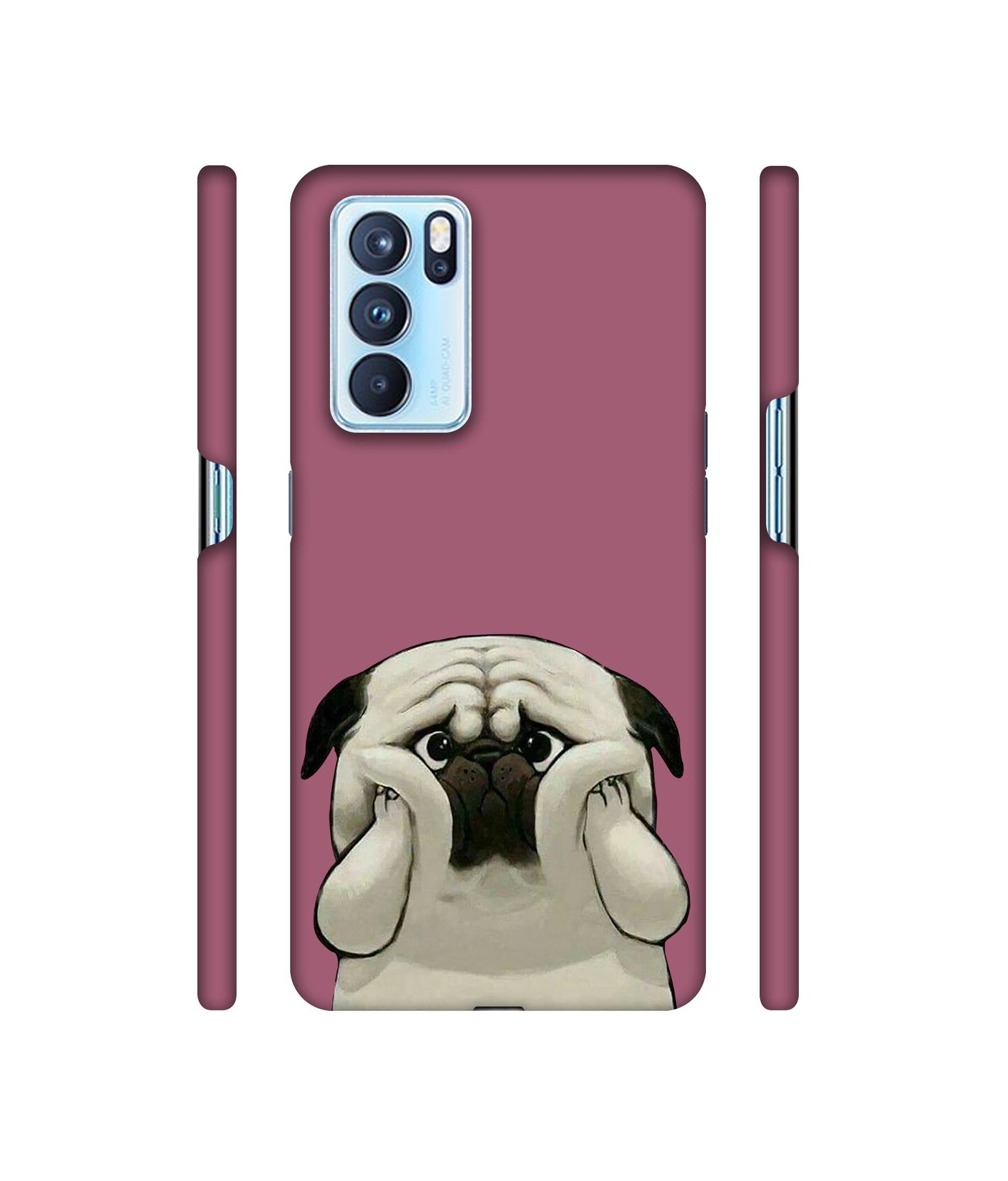 Pot Dog Purple Colour Designer Hard Back Cover for Oppo Reno6 Pro 5G