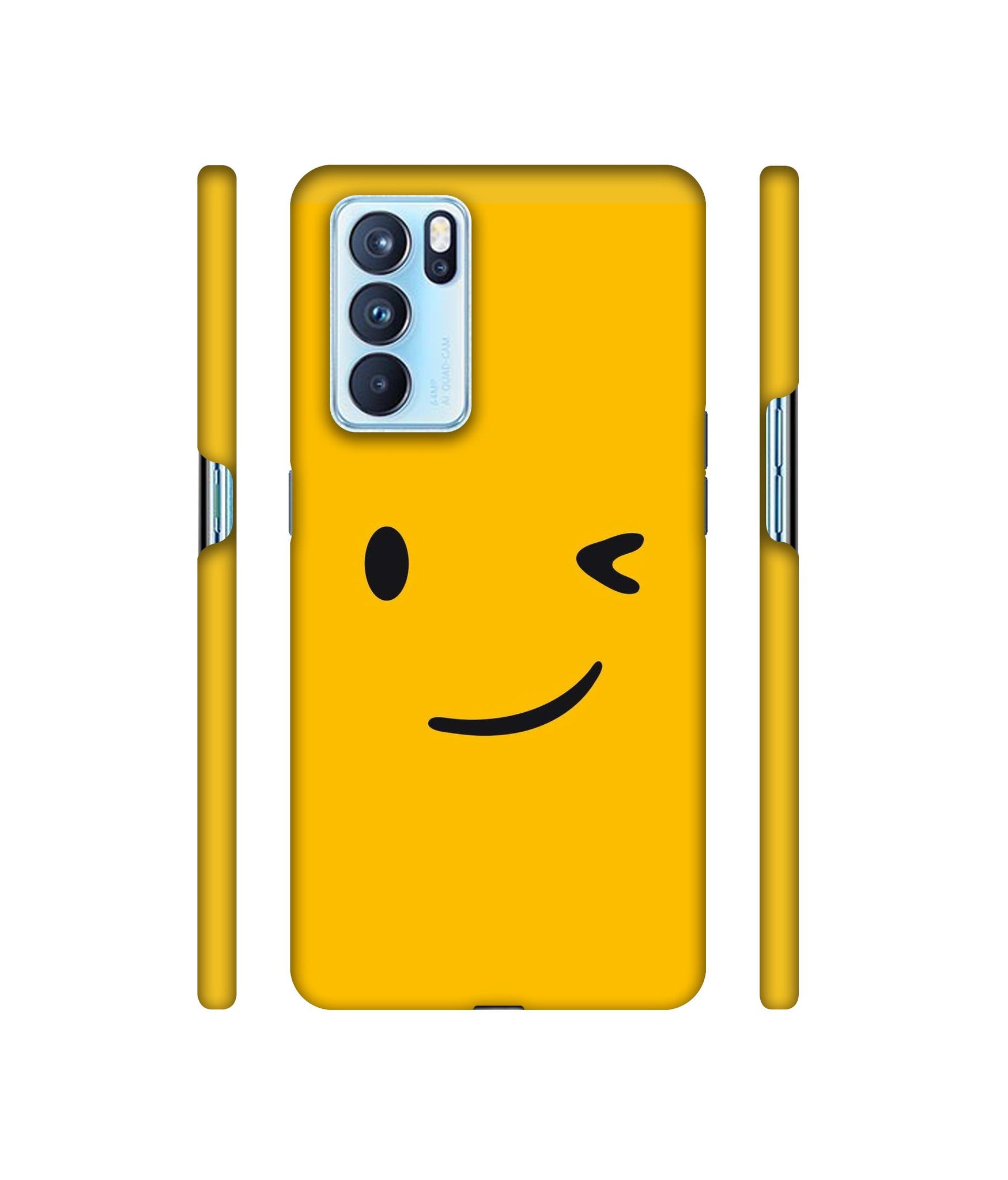 One Eye Blink Face Designer Hard Back Cover for Oppo Reno6 Pro 5G