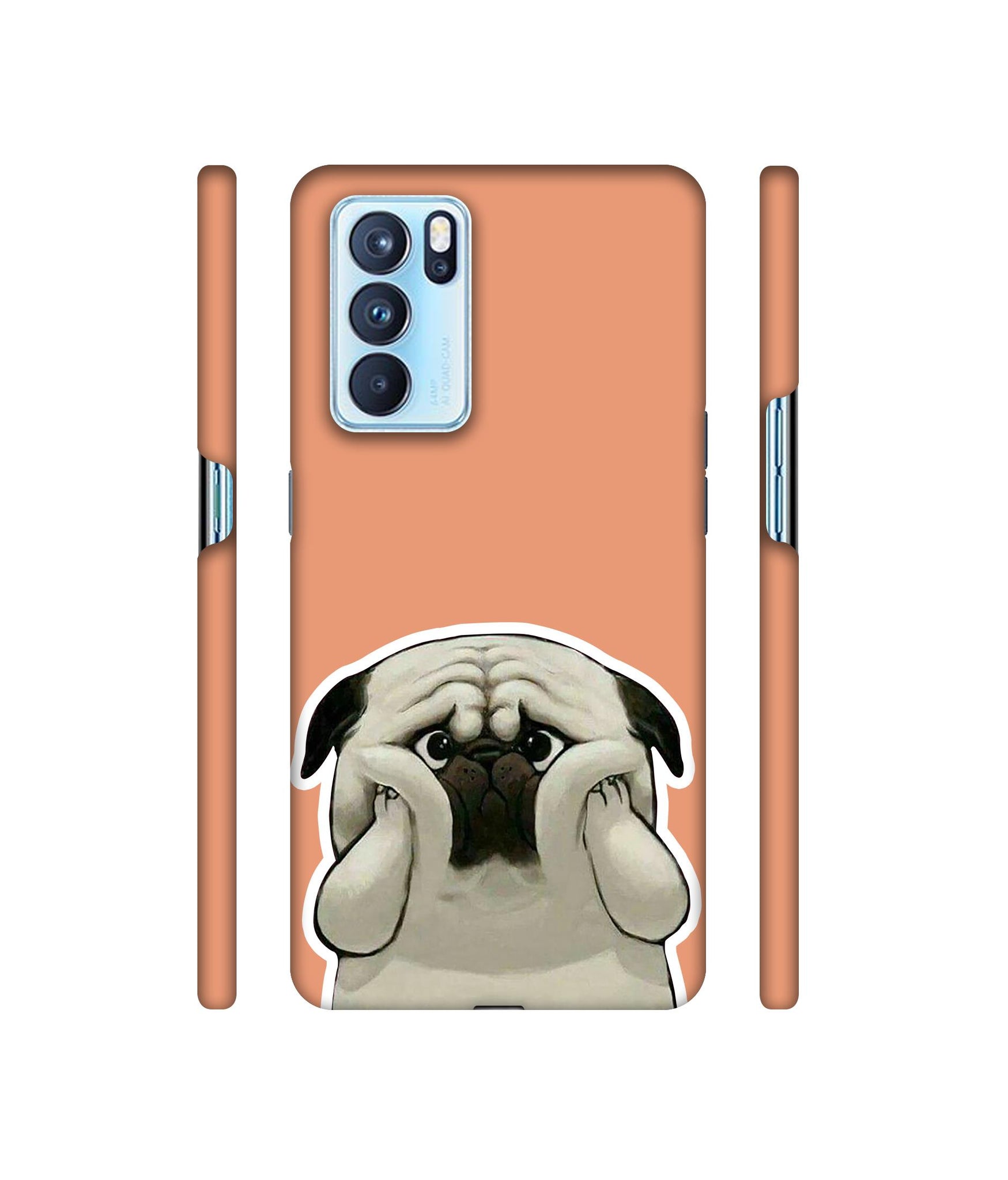 Pot Dog Pich Colour Designer Hard Back Cover for Oppo Reno6 Pro 5G