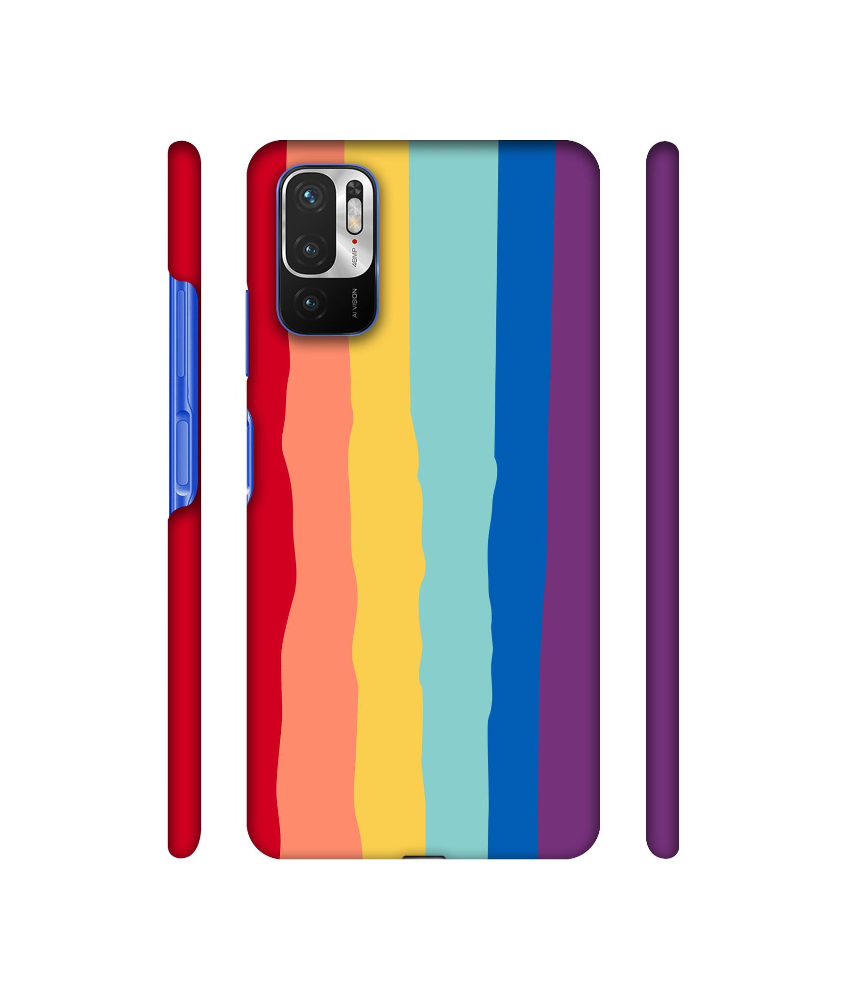 Rainbow Designer Hard Back Cover for Mi Redmi Note 10T 5G