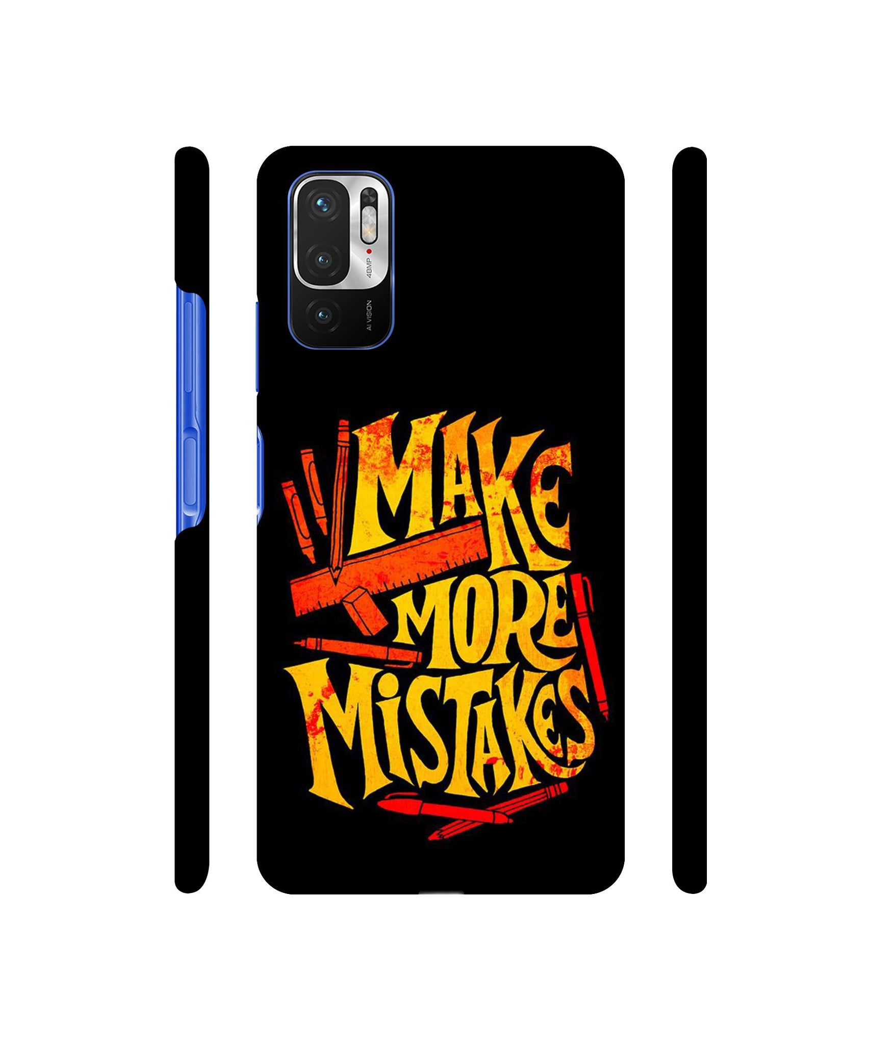 Make More Mistakes Designer Hard Back Cover for Mi Redmi Note 10T 5G