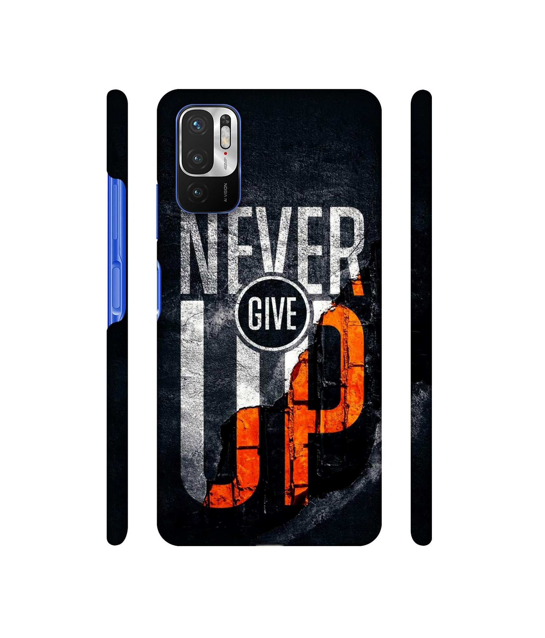 Never Give Up Designer Hard Back Cover for Mi Redmi Note 10T 5G