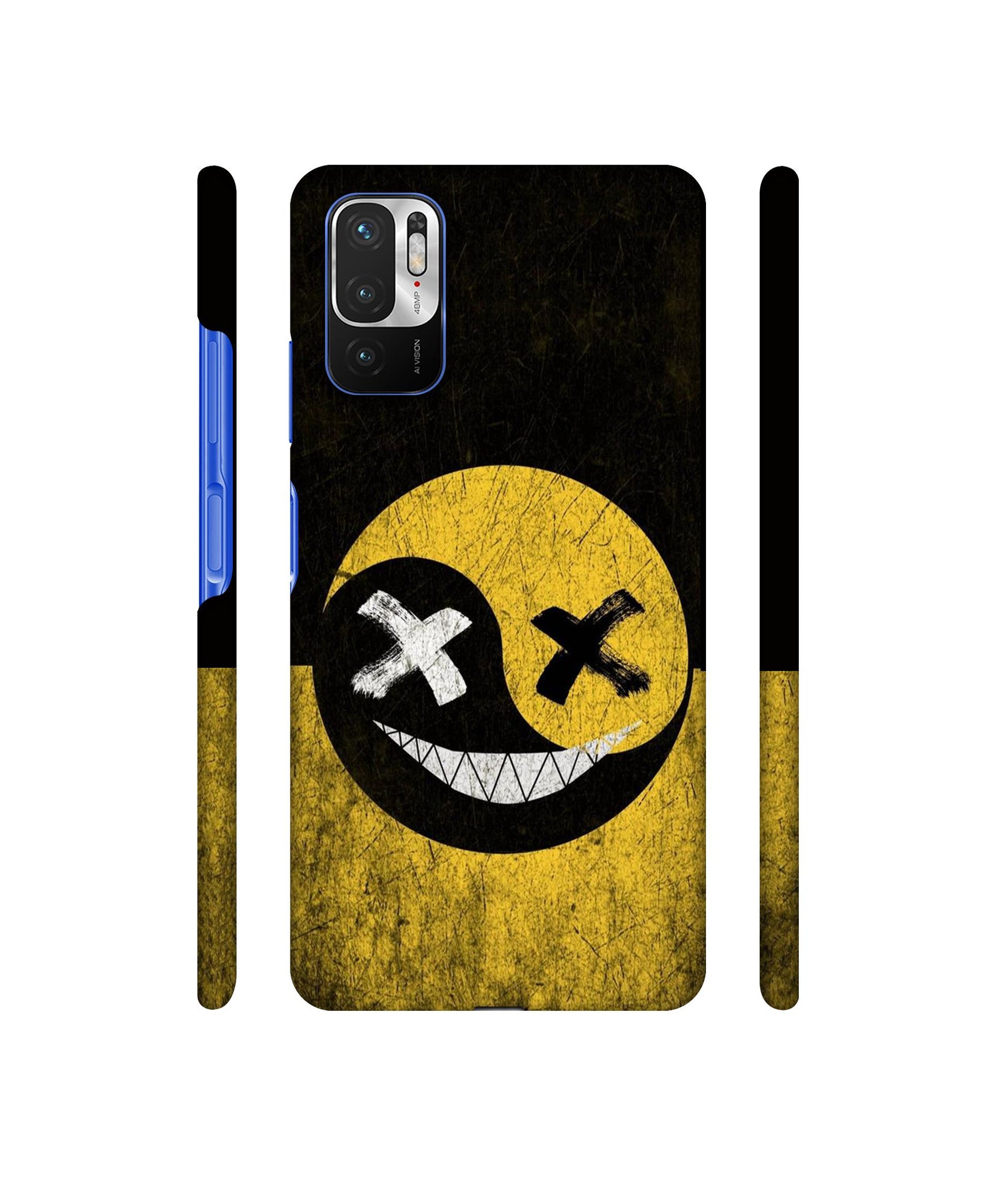 Double Face Smile Designer Hard Back Cover for Mi Redmi Note 10T 5G