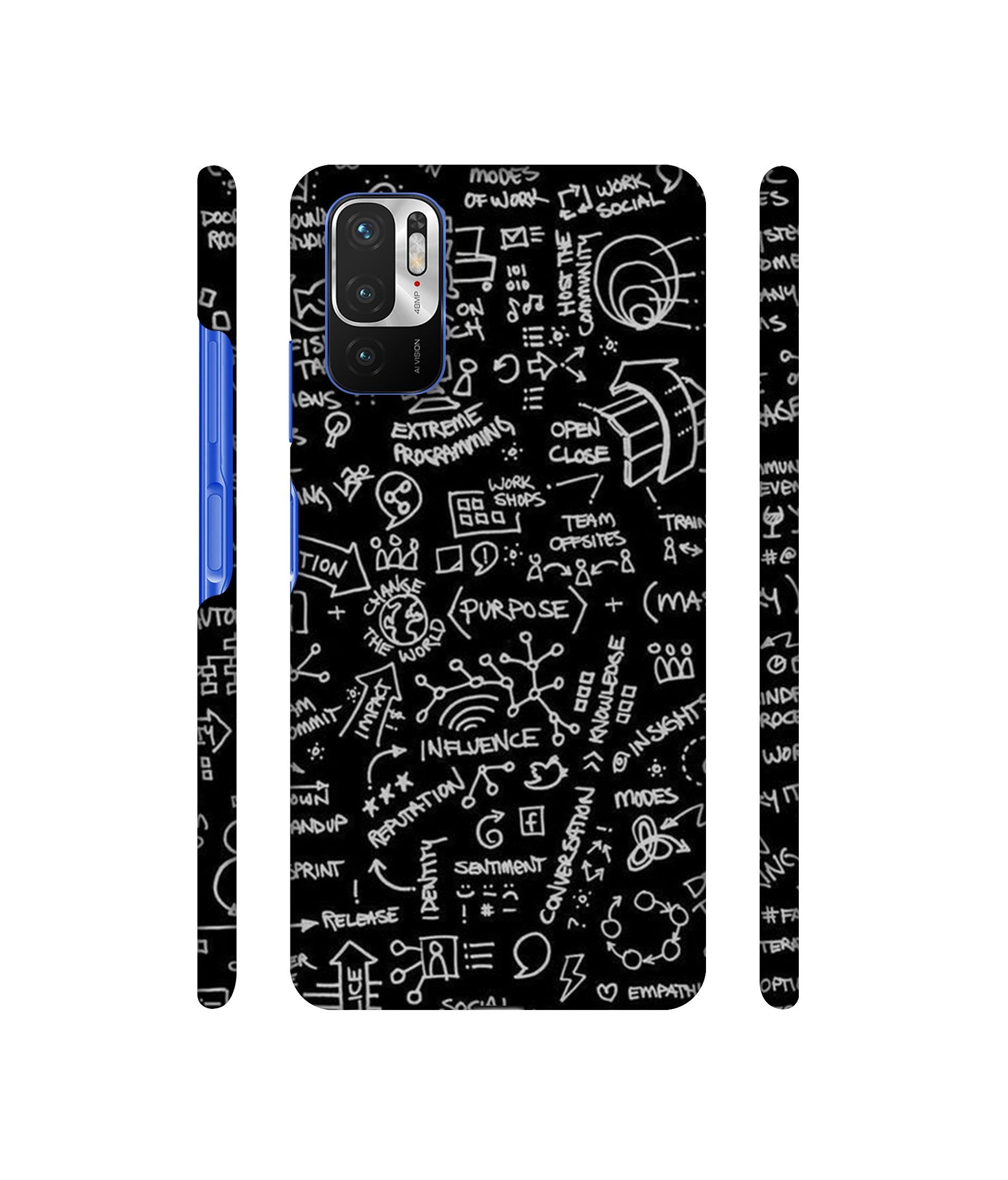 Formulas Designer Hard Back Cover for Mi Redmi Note 10T 5G