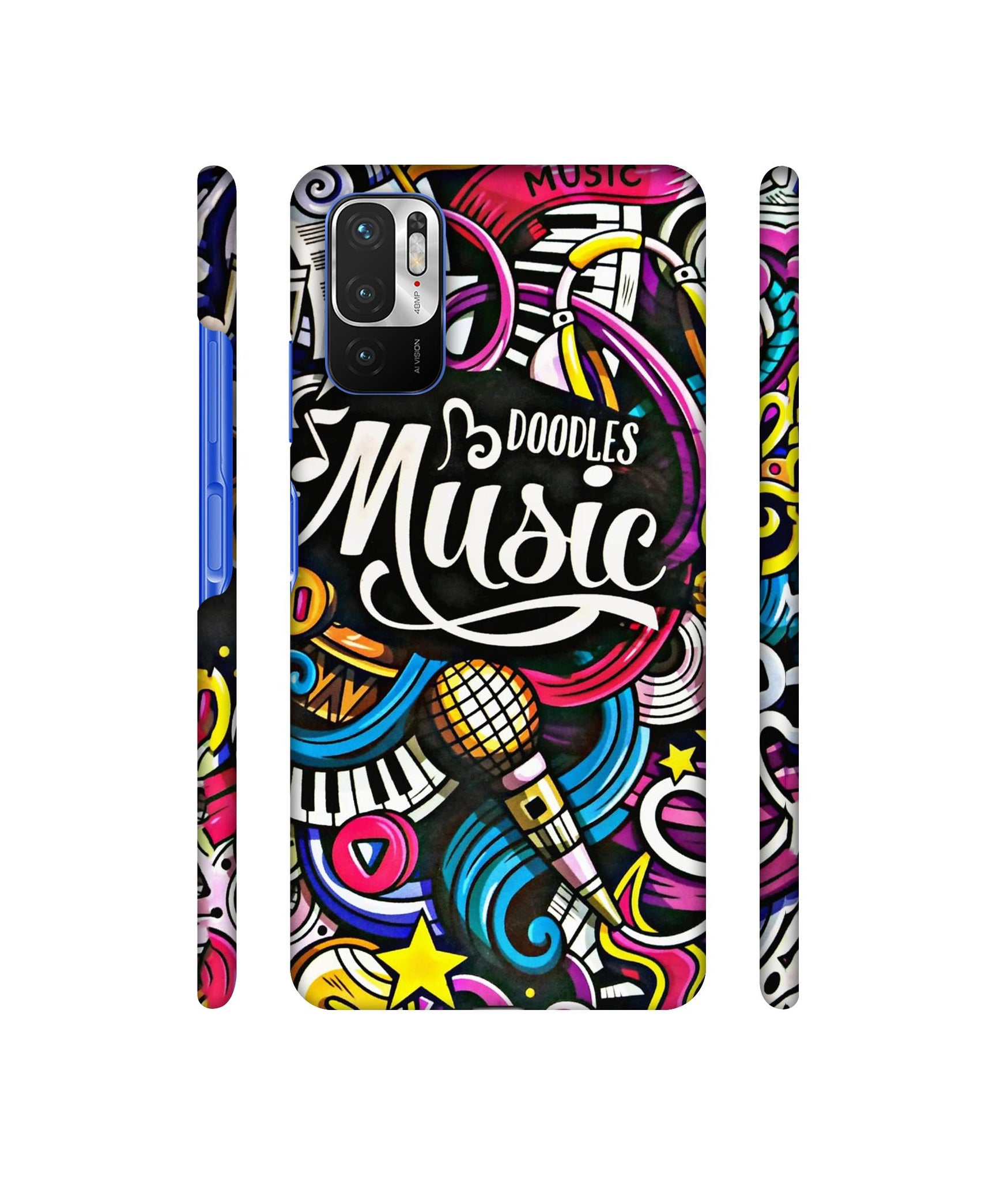 Doodles Music Designer Hard Back Cover for Mi Redmi Note 10T 5G