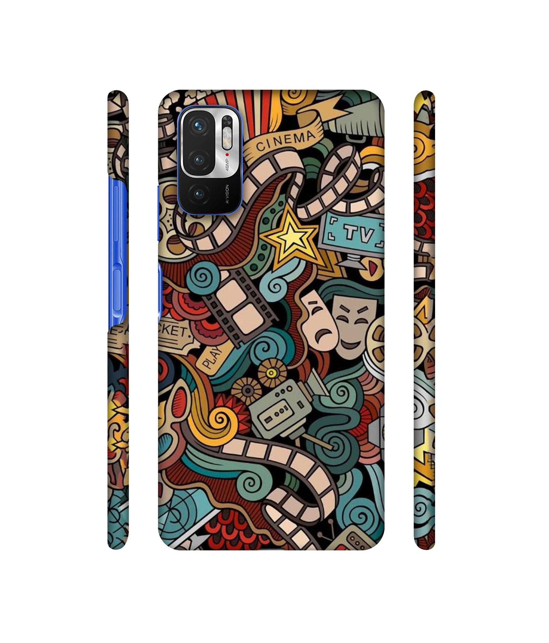 Movies Designer Hard Back Cover for Mi Redmi Note 10T 5G