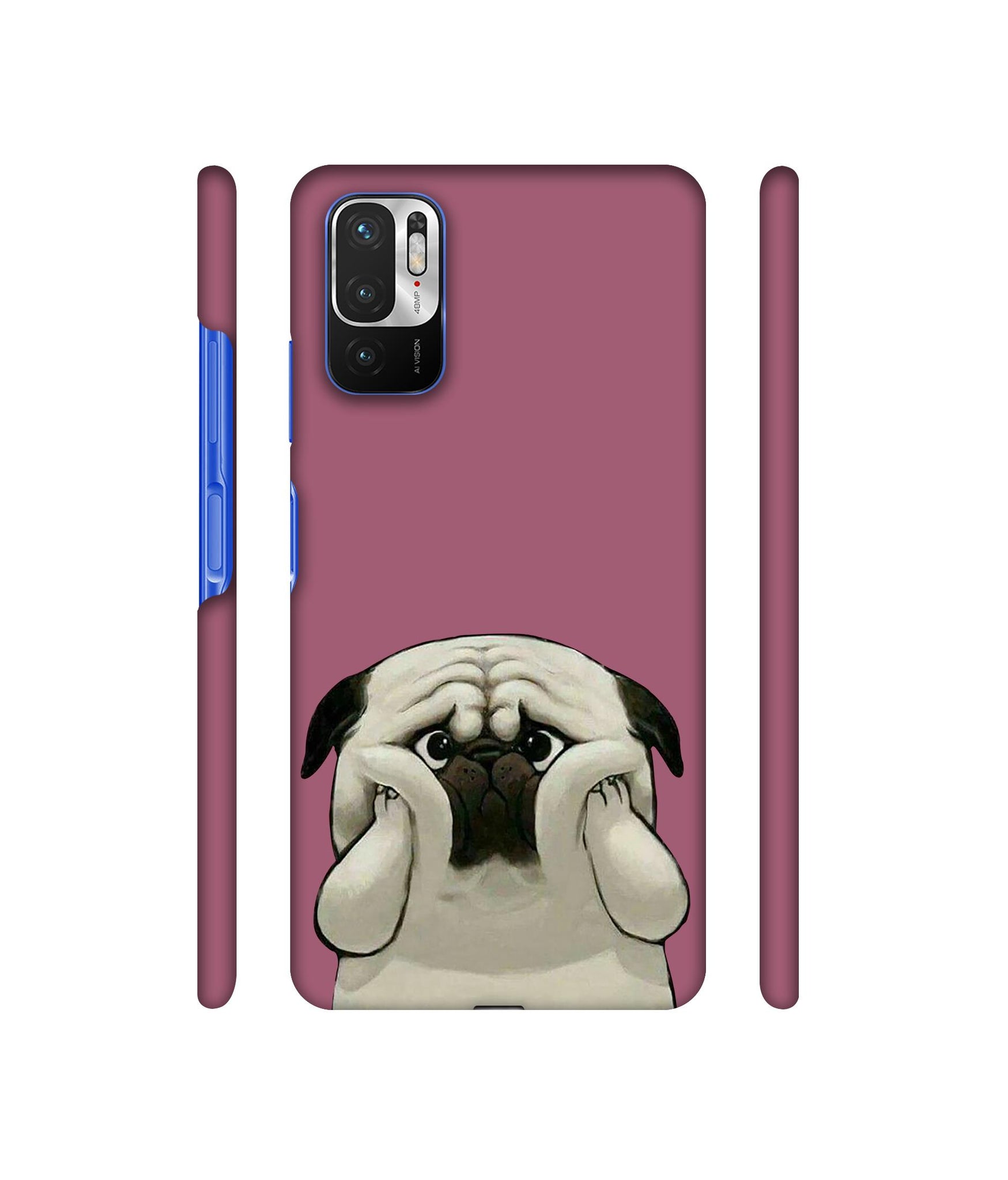 Pot Dog Purple Colour Designer Hard Back Cover for Mi Redmi Note 10T 5G