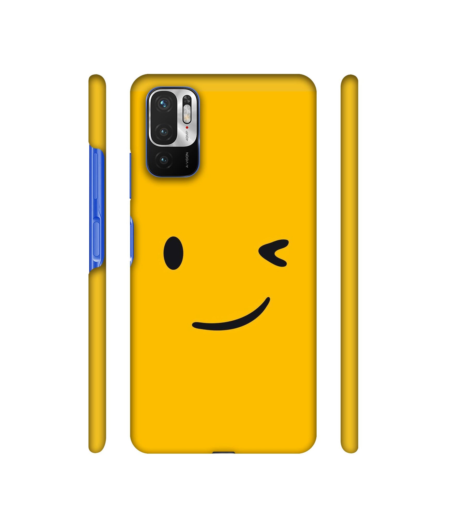 One Eye Blink Face Designer Hard Back Cover for Mi Redmi Note 10T 5G