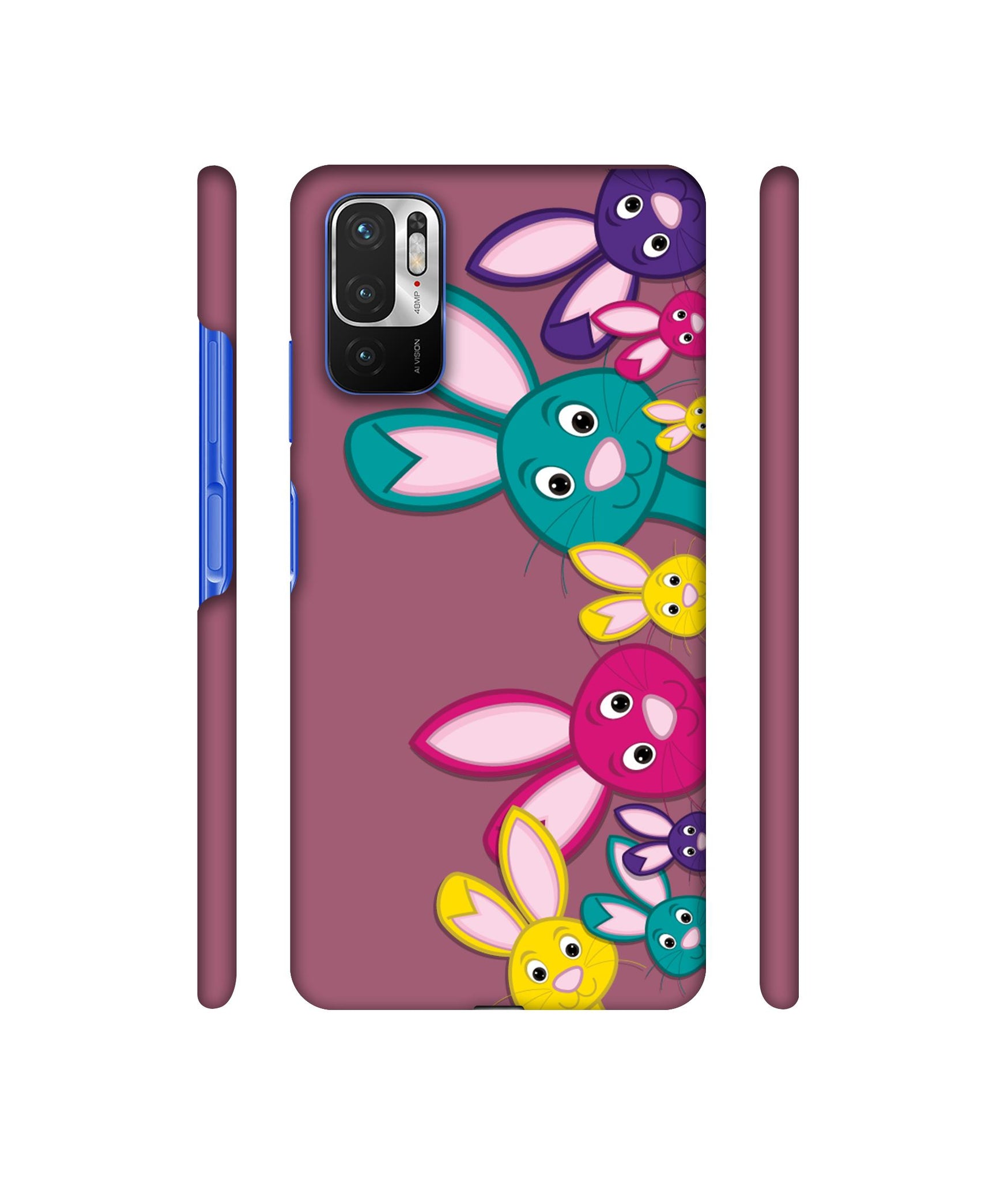 Rabbit Family1 Designer Hard Back Cover for Mi Redmi Note 10T 5G