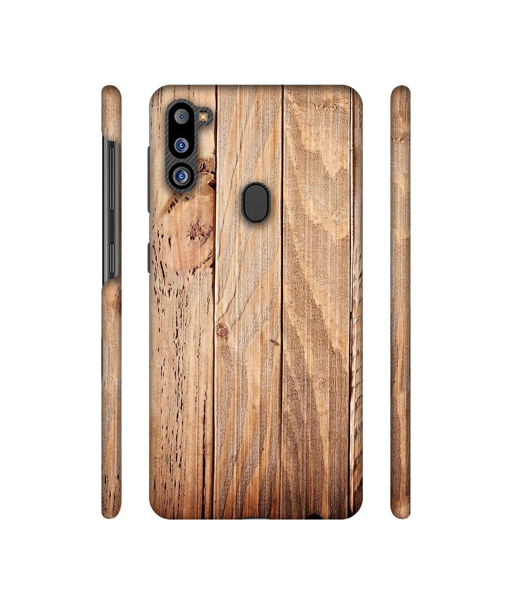 Wooden Texture Designer Hard Back Cover for Samsung Galaxy M21 2021 Edition