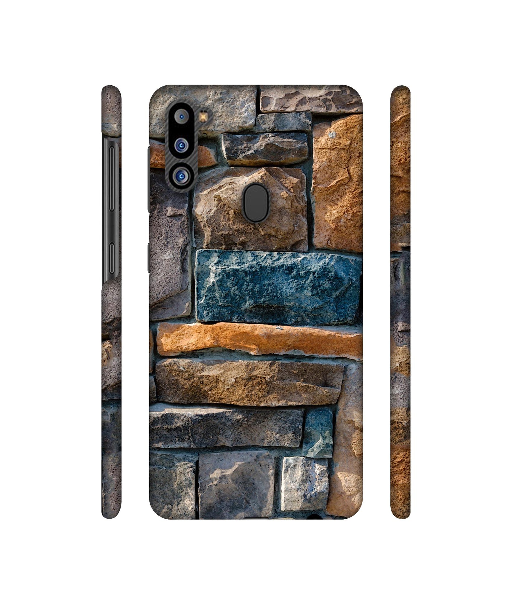 Decorative Stone Cladding Designer Hard Back Cover for Samsung Galaxy M21 2021 Edition