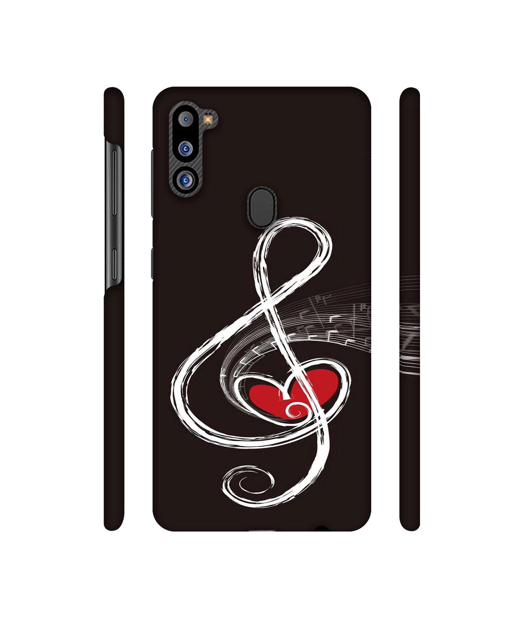 Love Note Music Designer Hard Back Cover for Samsung Galaxy M21 2021 Edition