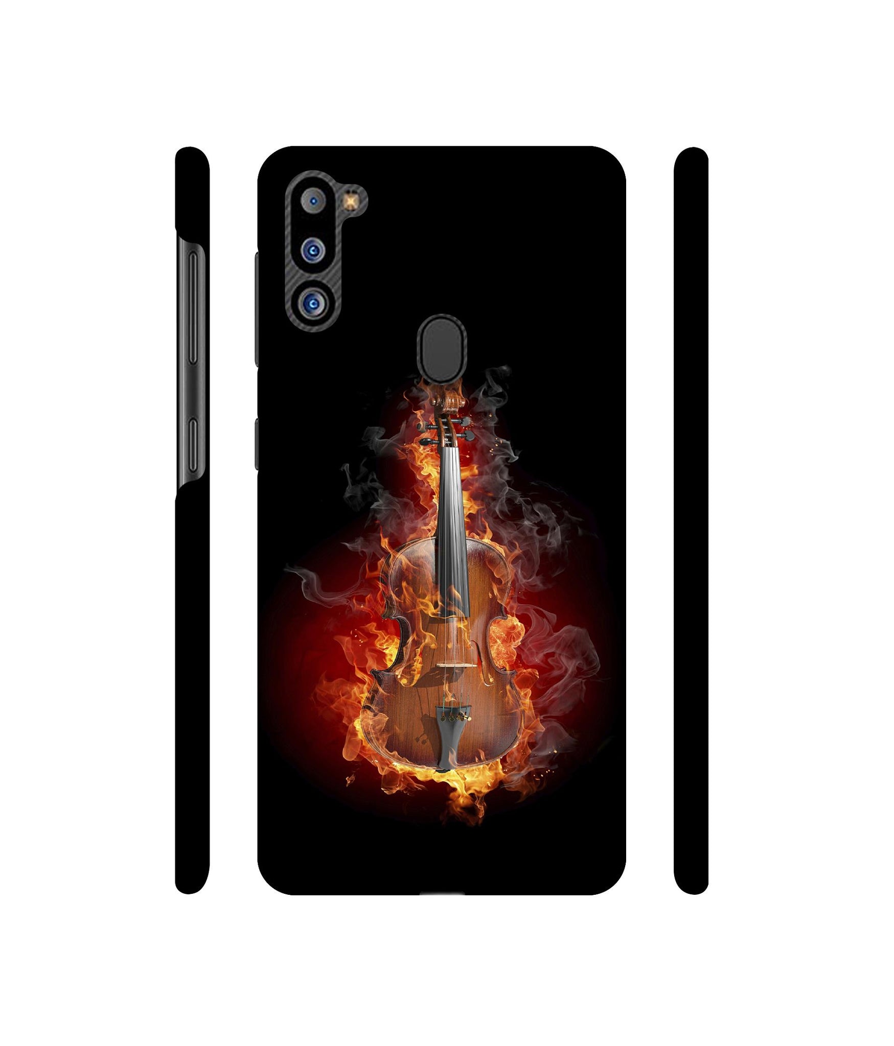 Burning Violin Designer Hard Back Cover for Samsung Galaxy M21 2021 Edition