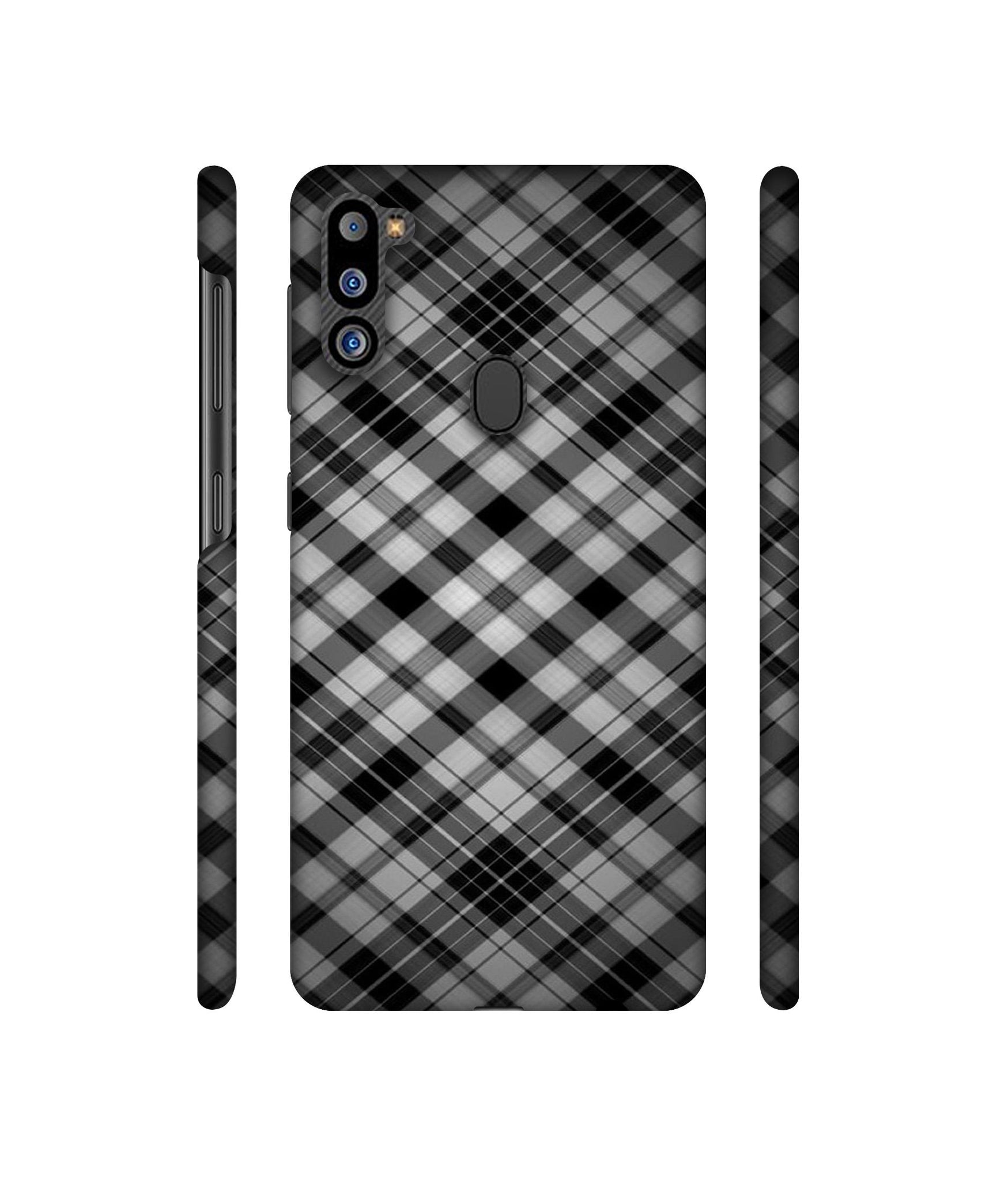 Black Stripes Pattern Designer Hard Back Cover for Samsung Galaxy M21 2021 Edition