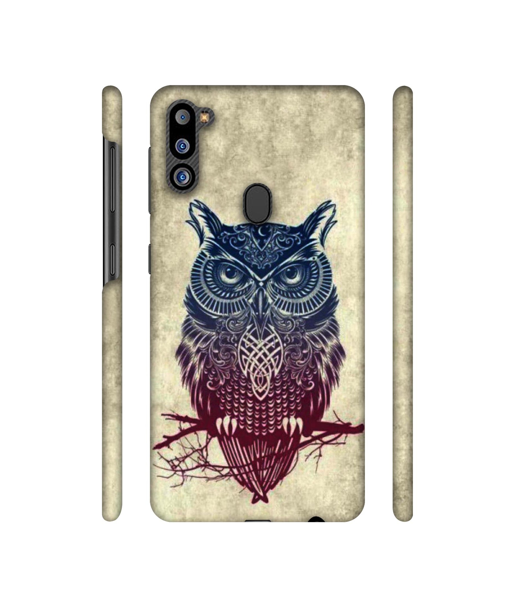 Owl Pattern Designer Hard Back Cover for Samsung Galaxy M21 2021 Edition