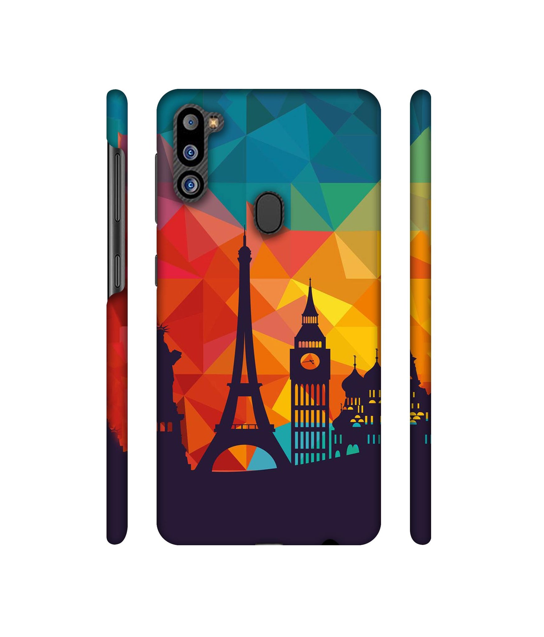 Colored Paris Designer Hard Back Cover for Samsung Galaxy M21 2021 Edition