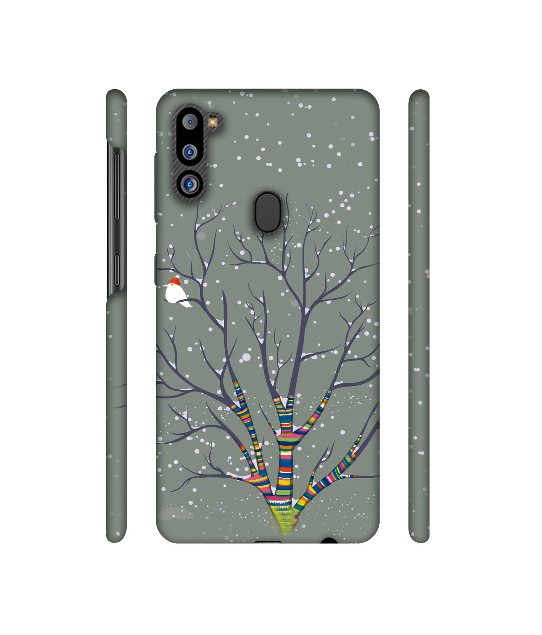 Winter Pattern Print Designer Hard Back Cover for Samsung Galaxy M21 2021 Edition