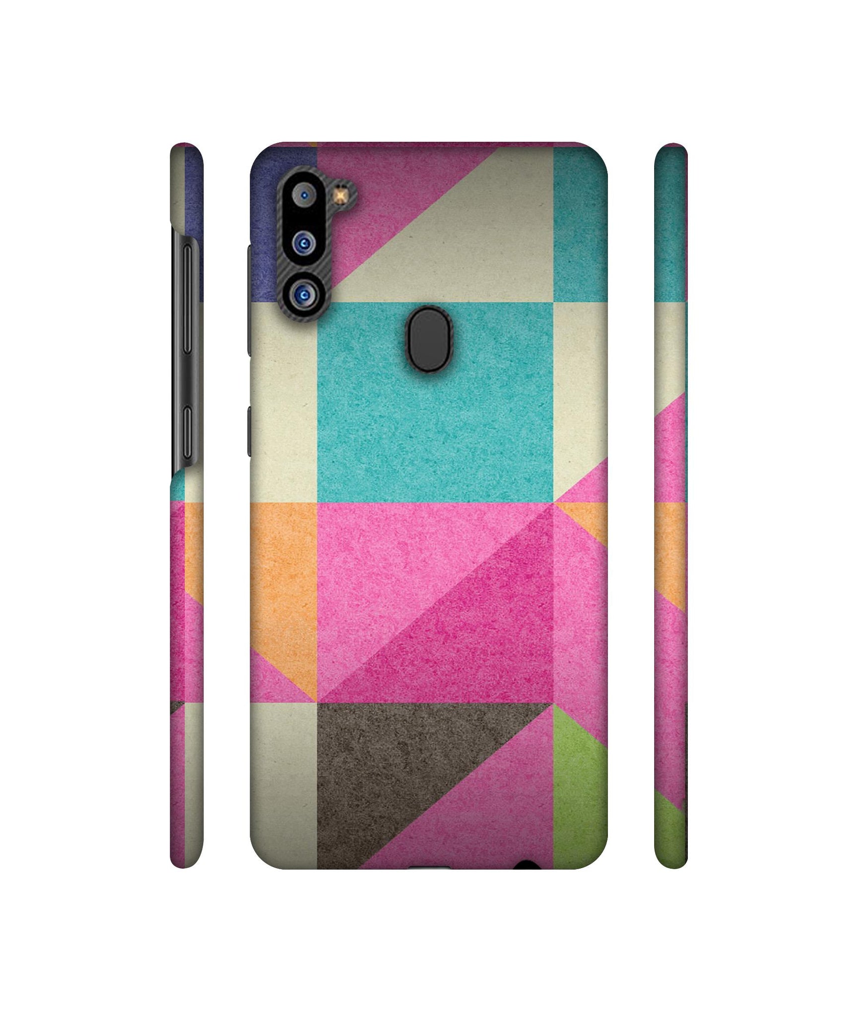 Pink Cyan Designer Hard Back Cover for Samsung Galaxy M21 2021 Edition