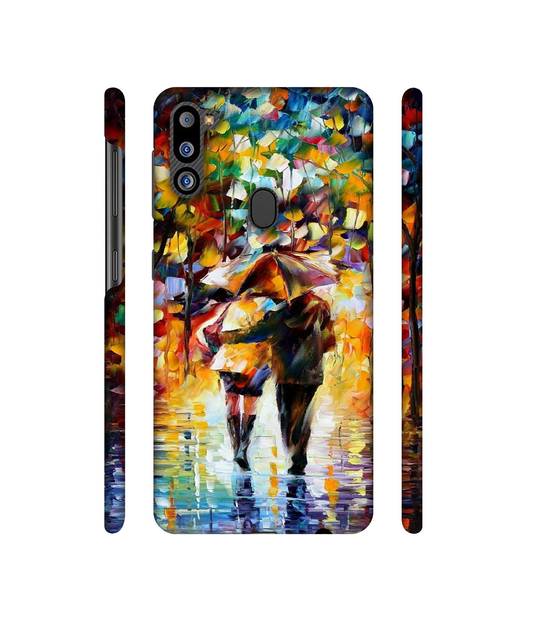 Paint Couple Pattern Designer Hard Back Cover for Samsung Galaxy M21 2021 Edition