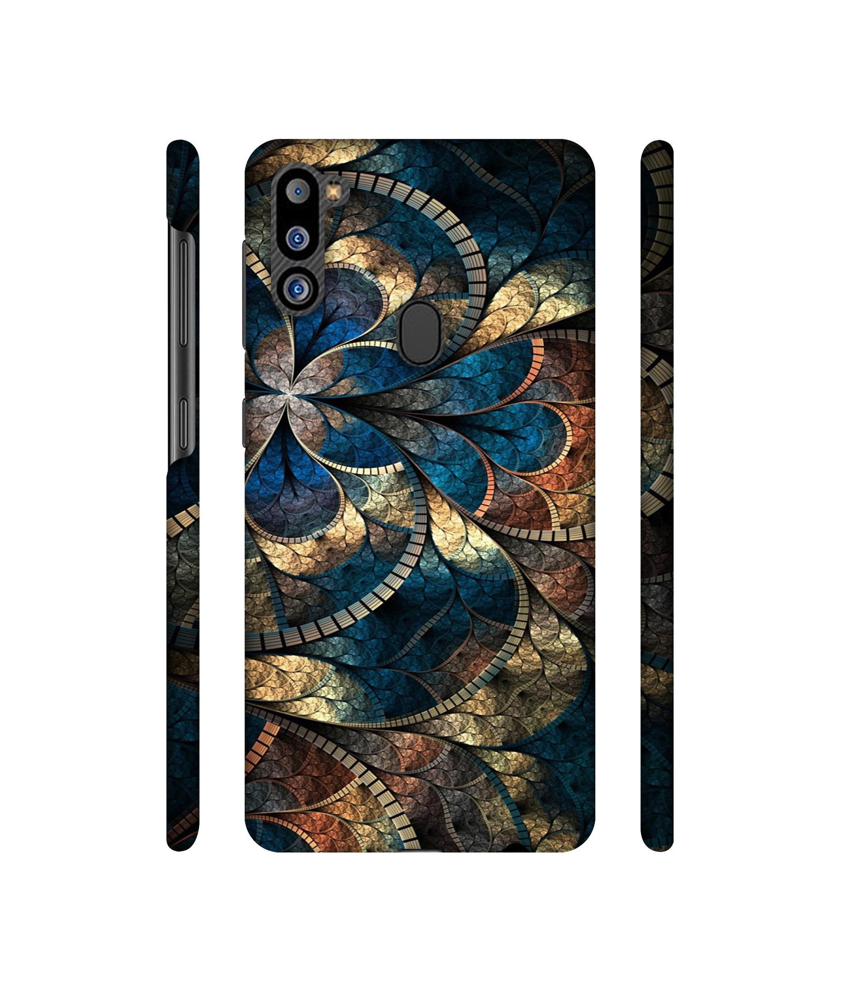 Fractional Pattern Designer Hard Back Cover for Samsung Galaxy M21 2021 Edition