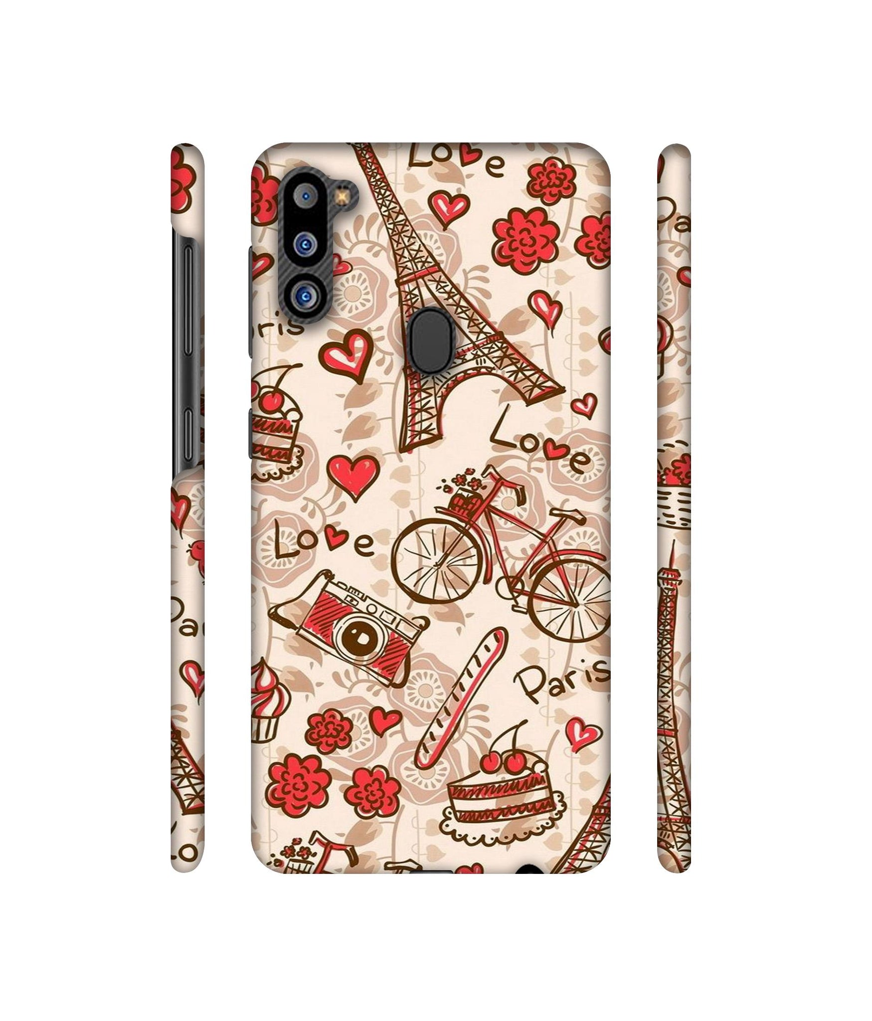 Vintage Paris Designer Hard Back Cover for Samsung Galaxy M21 2021 Edition