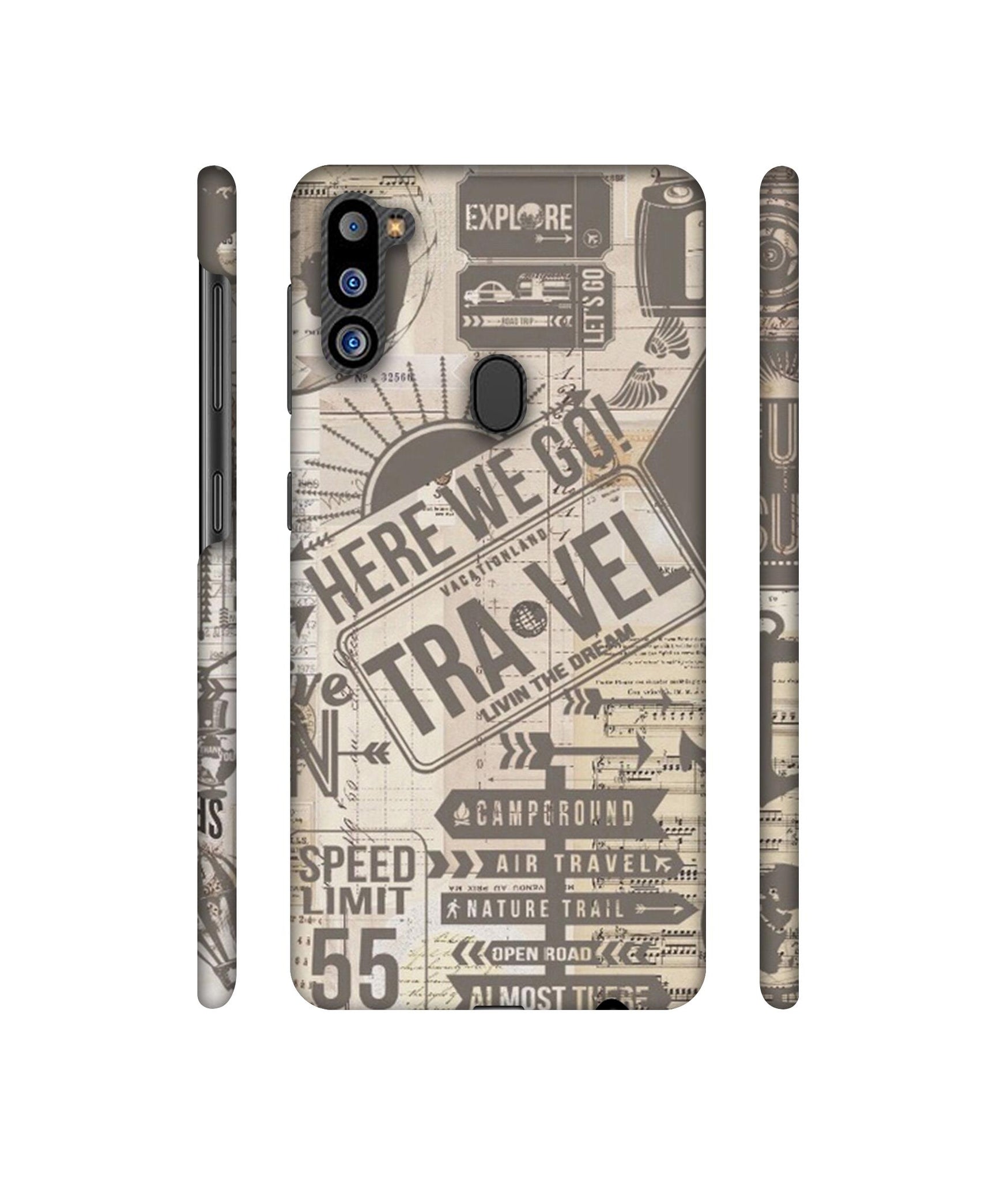 Travel Designer Hard Back Cover for Samsung Galaxy M21 2021 Edition