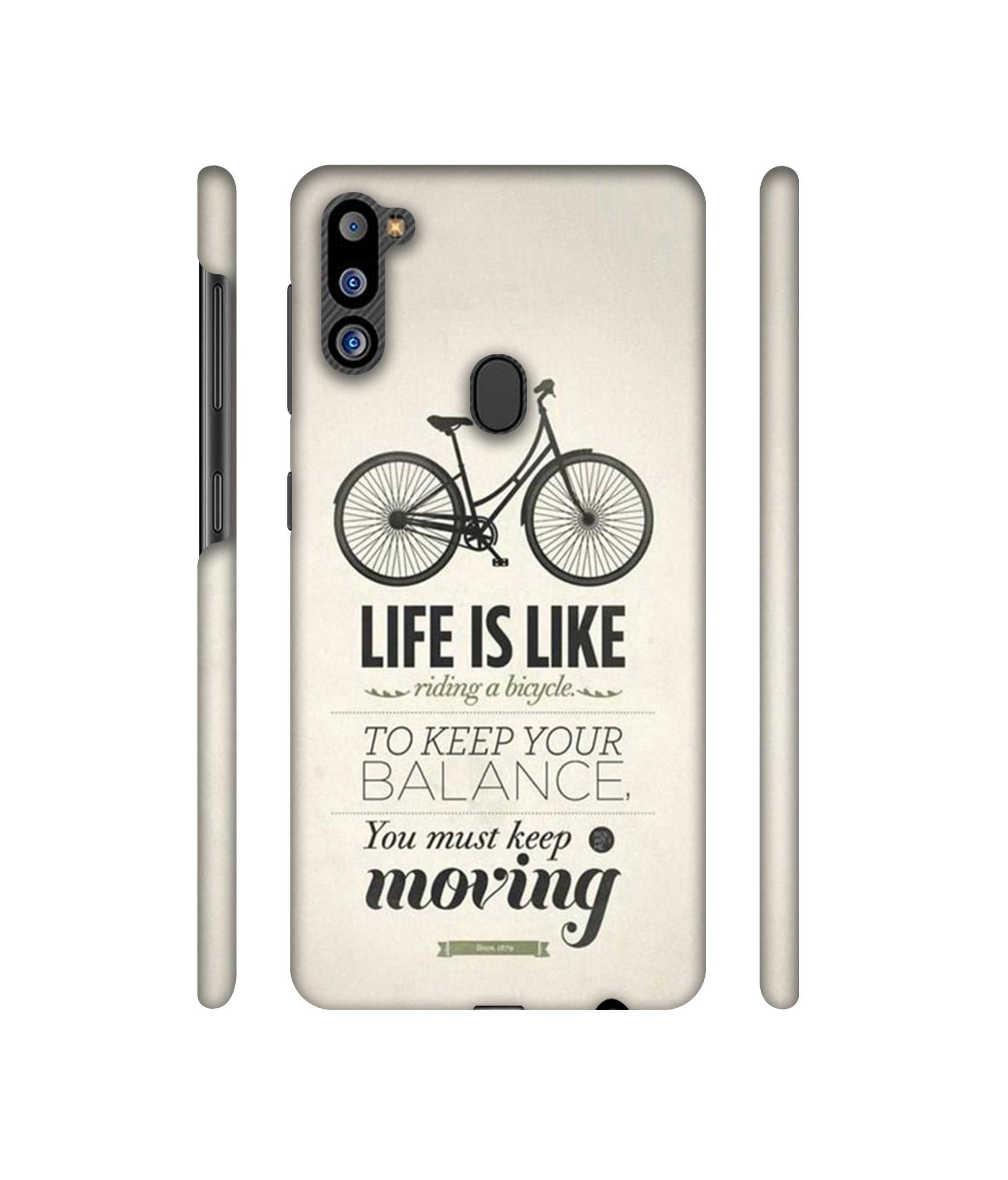 Life is Like Moving Designer Hard Back Cover for Samsung Galaxy M21 2021 Edition