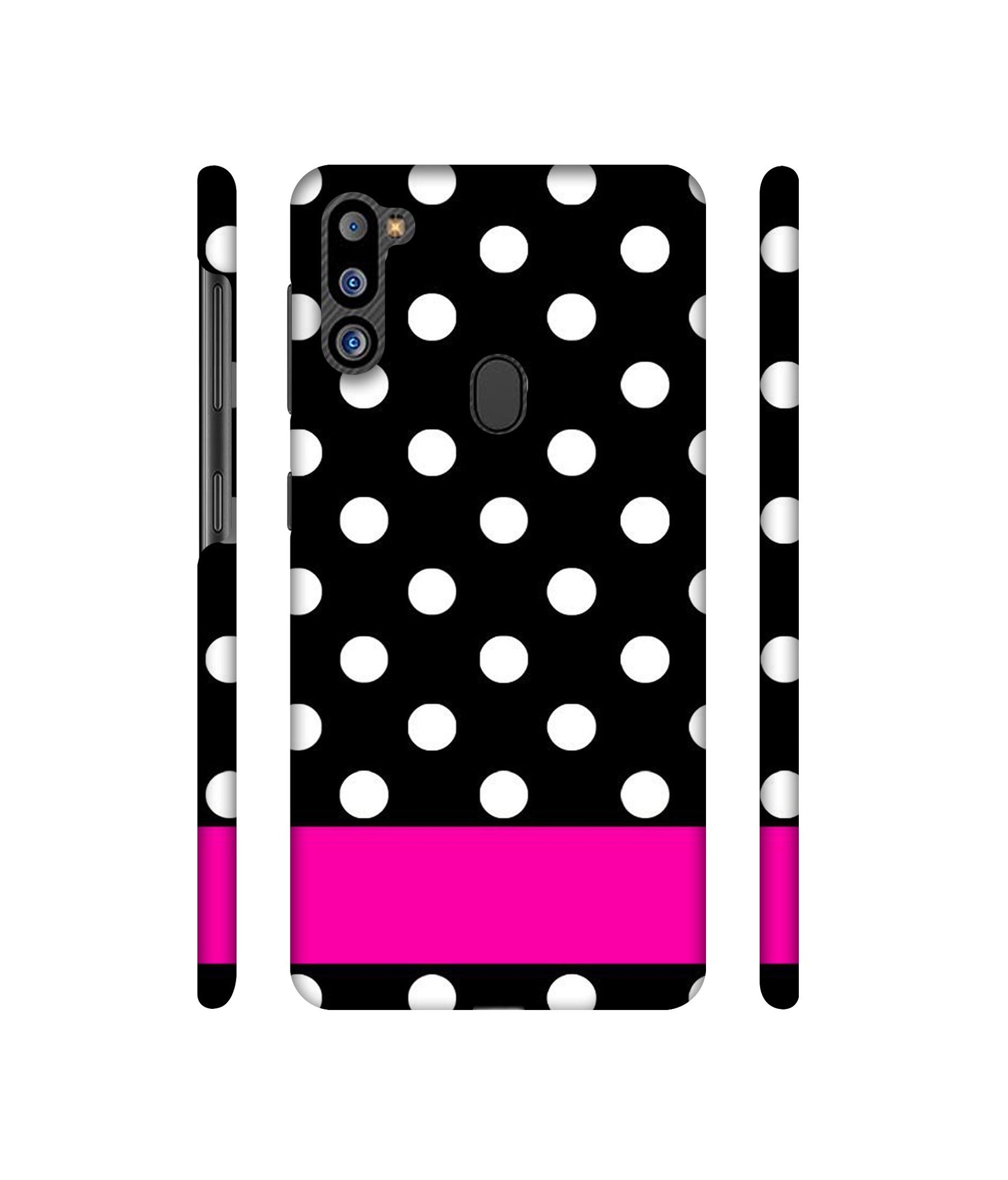 White Dots Pattern Designer Hard Back Cover for Samsung Galaxy M21 2021 Edition