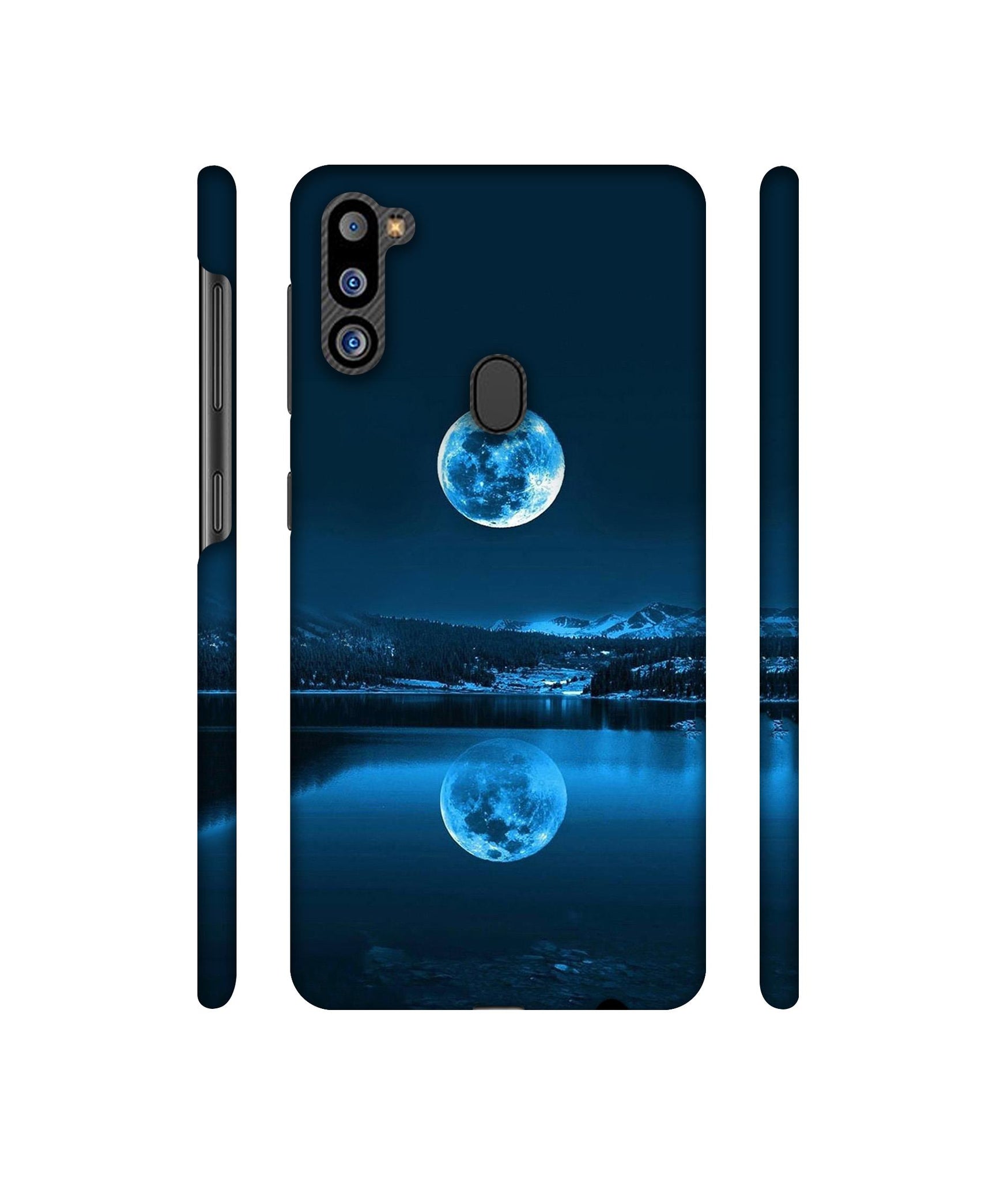 Moon Pattern Print Designer Hard Back Cover for Samsung Galaxy M21 2021 Edition