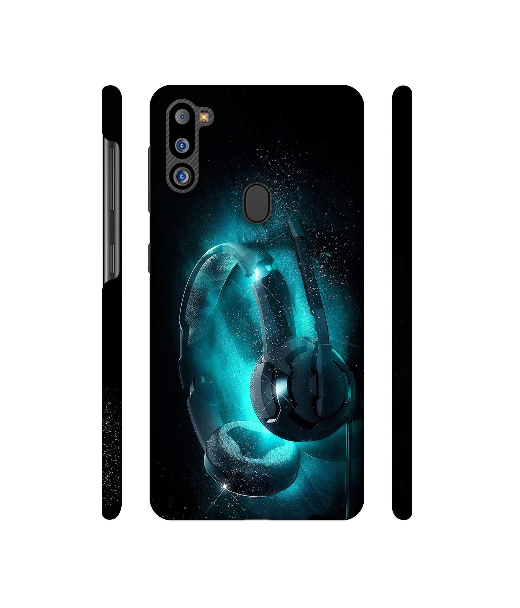 Cool Headphone Designer Hard Back Cover for Samsung Galaxy M21 2021 Edition