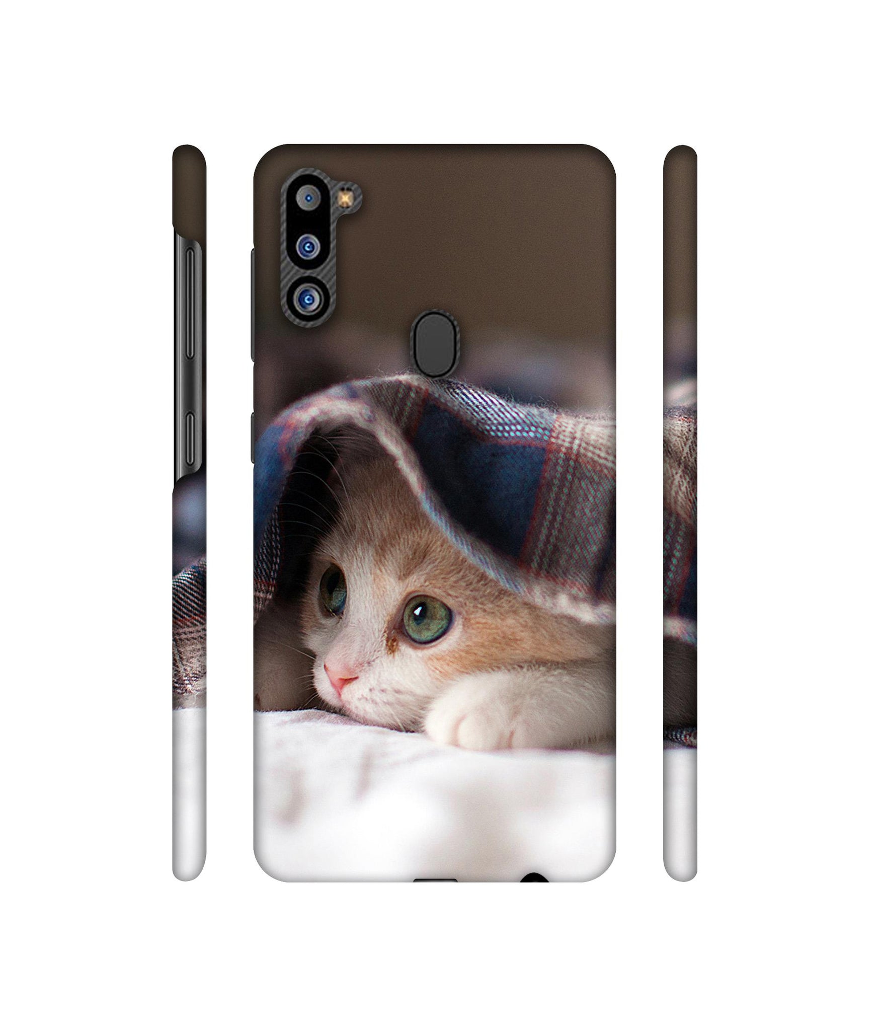 Sleepy Kitten Designer Hard Back Cover for Samsung Galaxy M21 2021 Edition