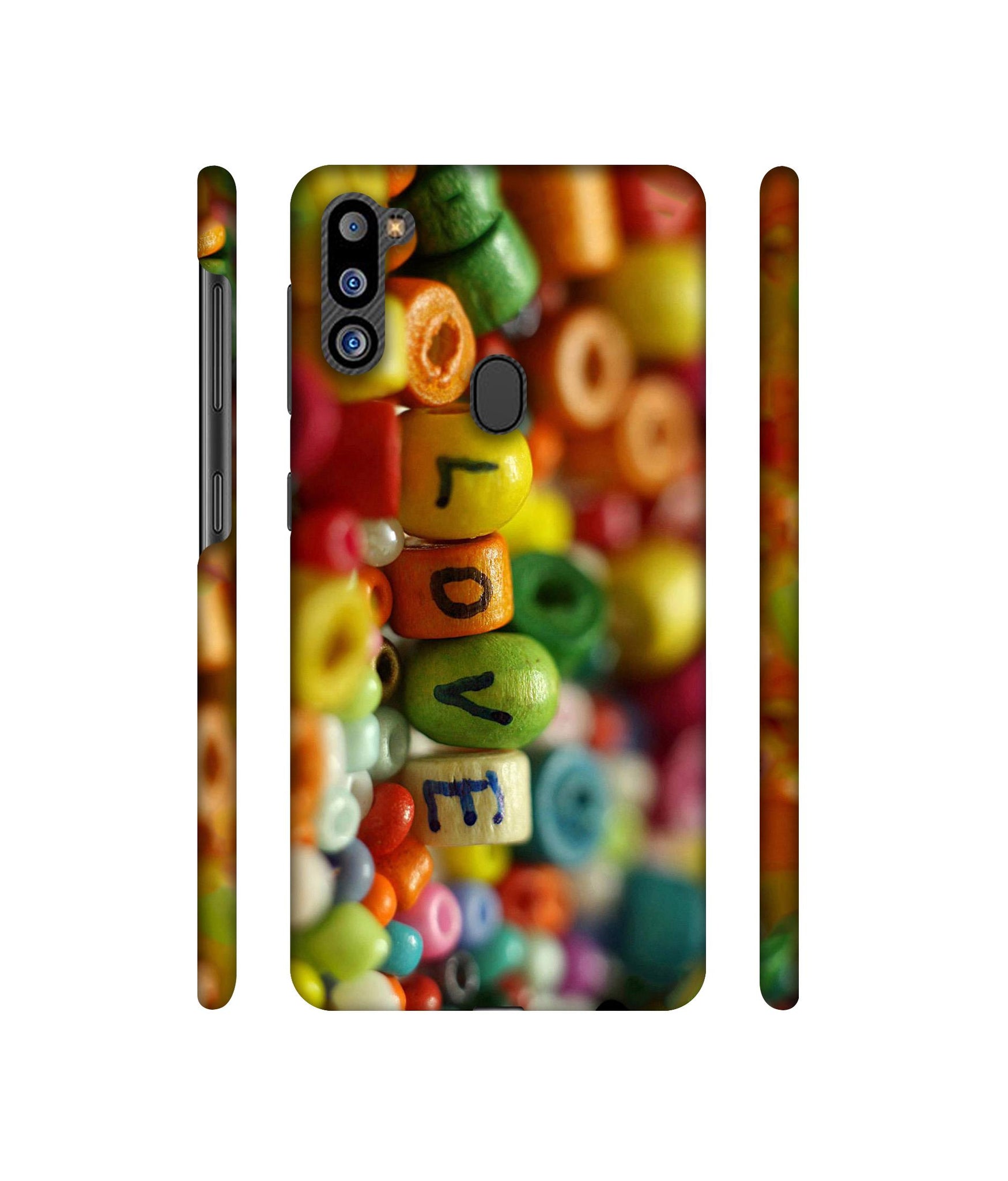 Colorful Love Designer Hard Back Cover for Samsung Galaxy M21 2021 Edition