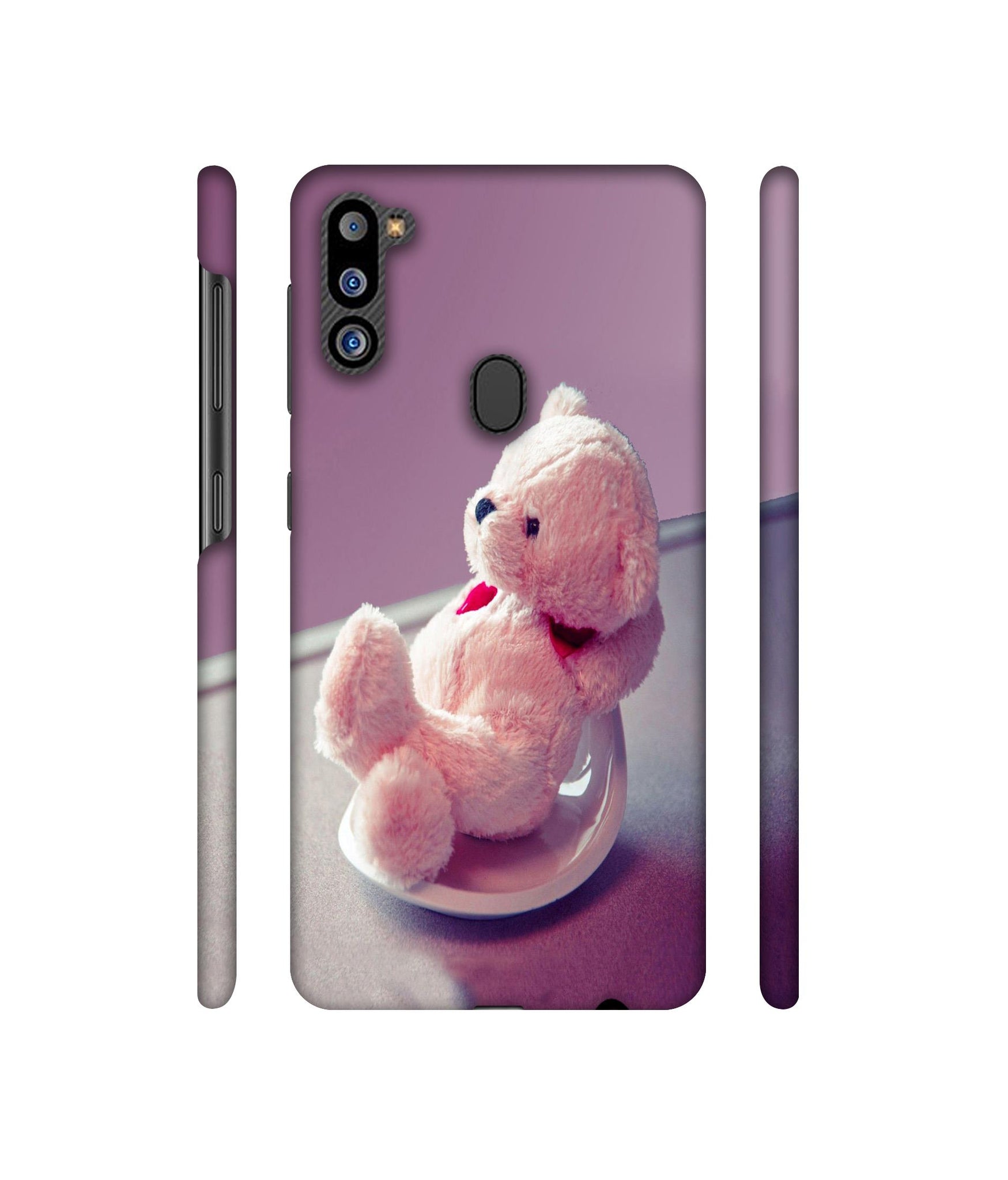 Cute Teddy Bear Designer Hard Back Cover for Samsung Galaxy M21 2021 Edition