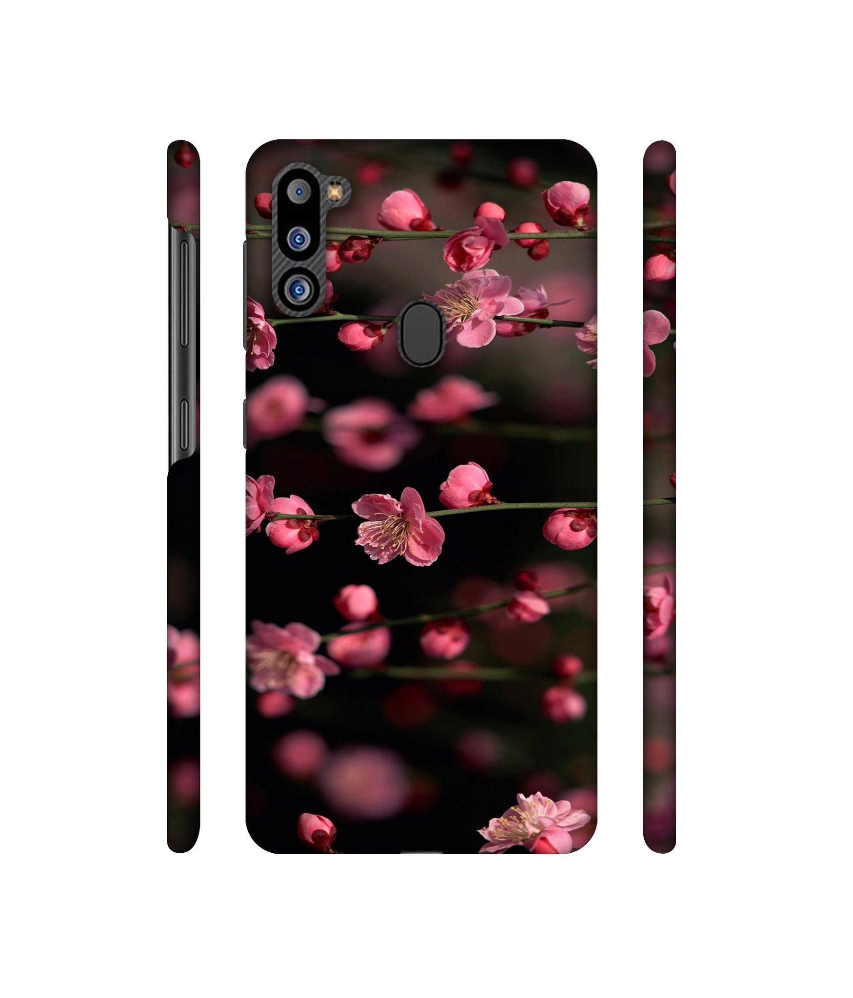 Pink Flowers Designer Hard Back Cover for Samsung Galaxy M21 2021 Edition