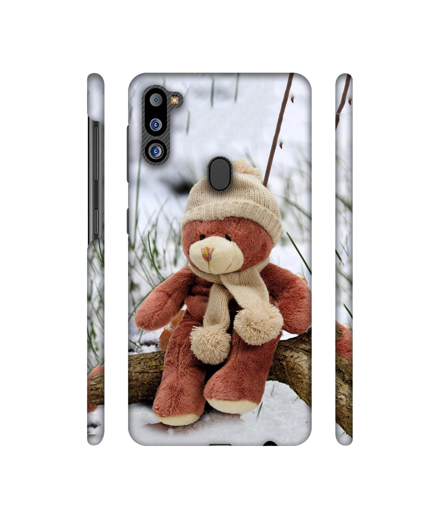 Woolen Bear Designer Hard Back Cover for Samsung Galaxy M21 2021 Edition